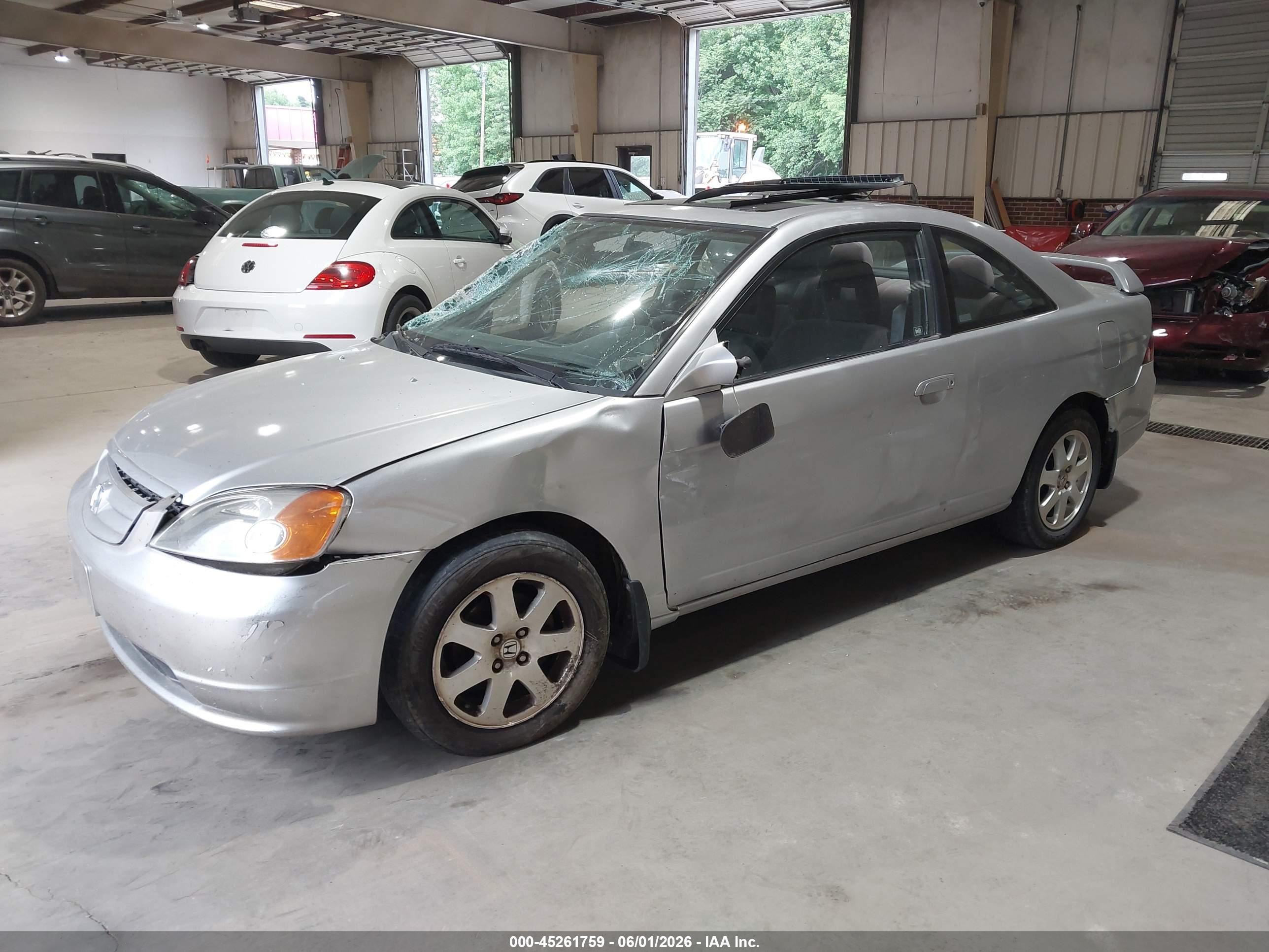 2003 Honda Civic Ex Silver vin: 1HGEM22963L019531