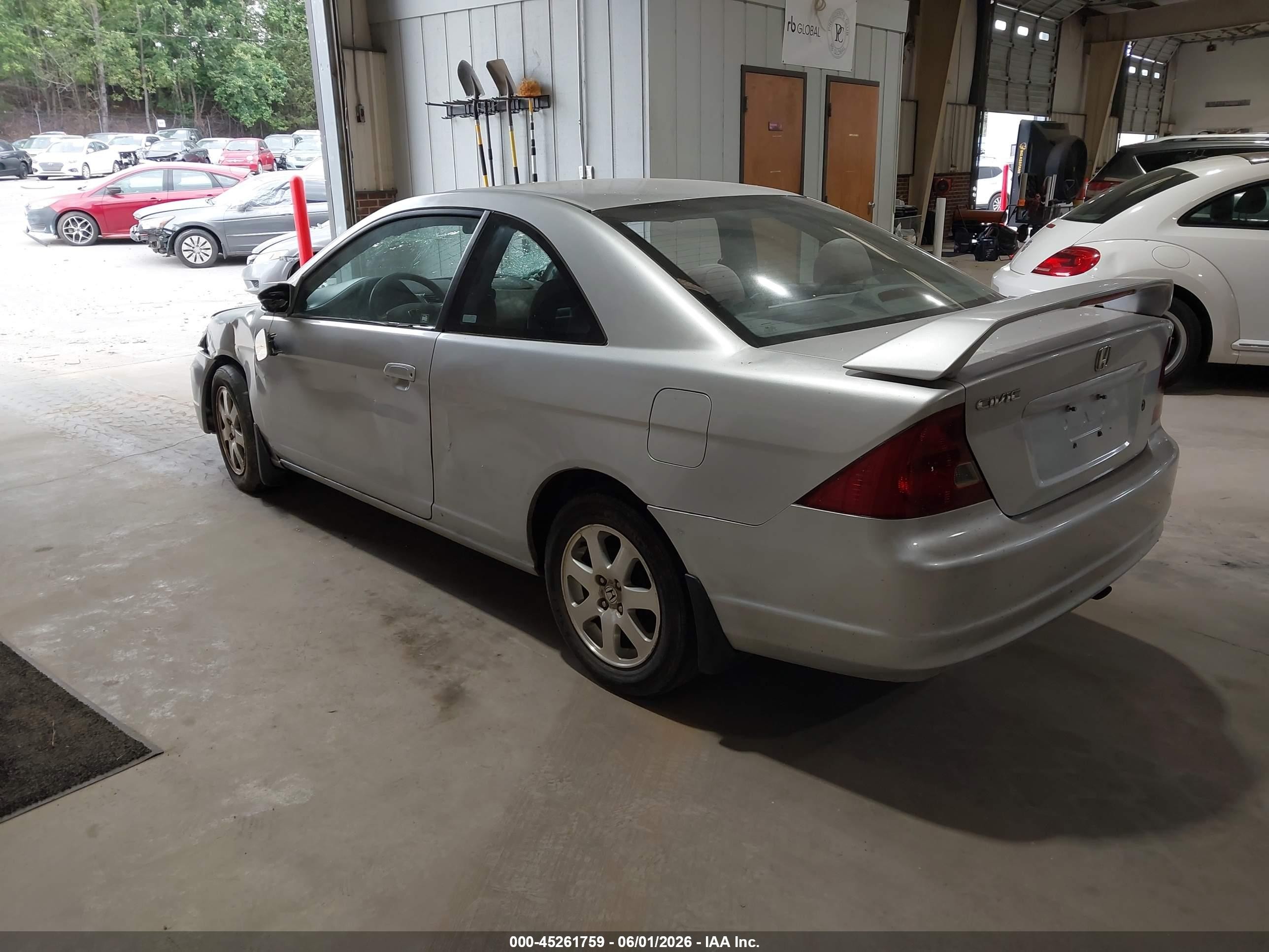 2003 Honda Civic Ex Silver vin: 1HGEM22963L019531