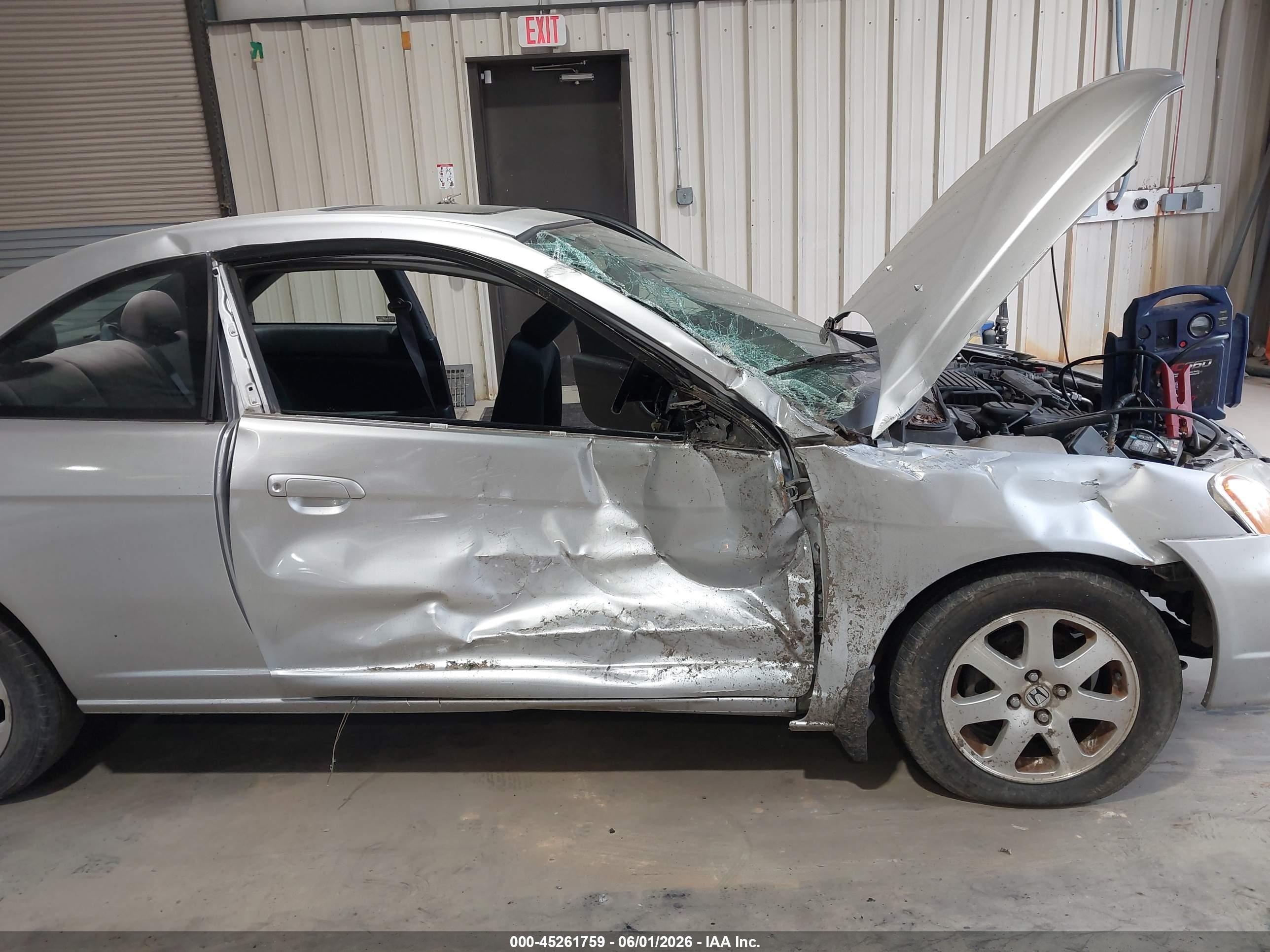 2003 Honda Civic Ex Silver vin: 1HGEM22963L019531