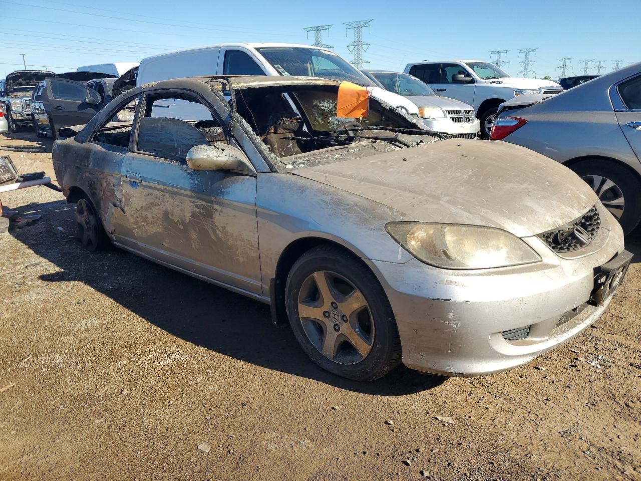 2004 Honda Civic Ex Gray vin: 1HGEM22964L002259