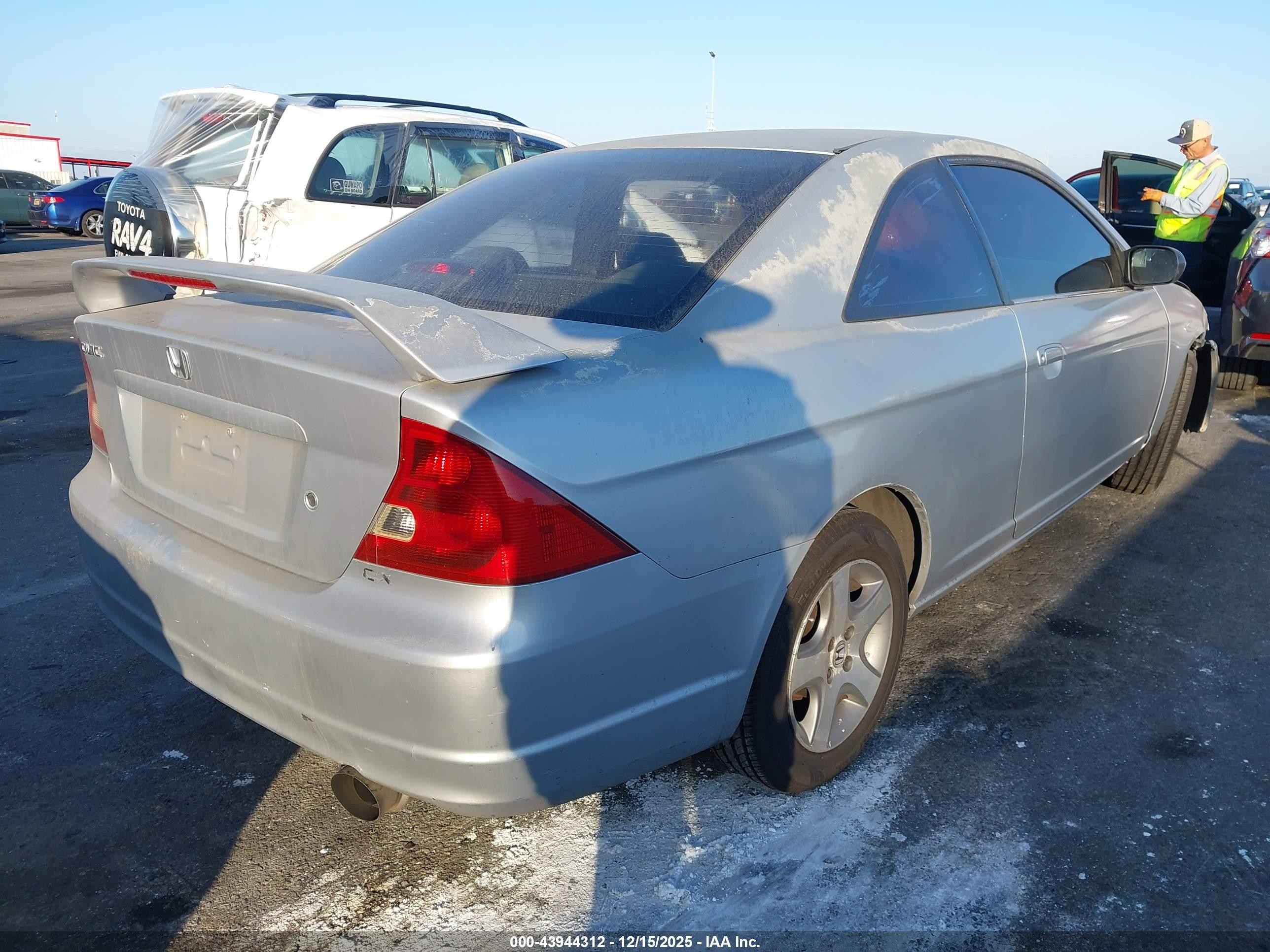 2001 Honda Civic Ex Silver vin: 1HGEM22971L072994
