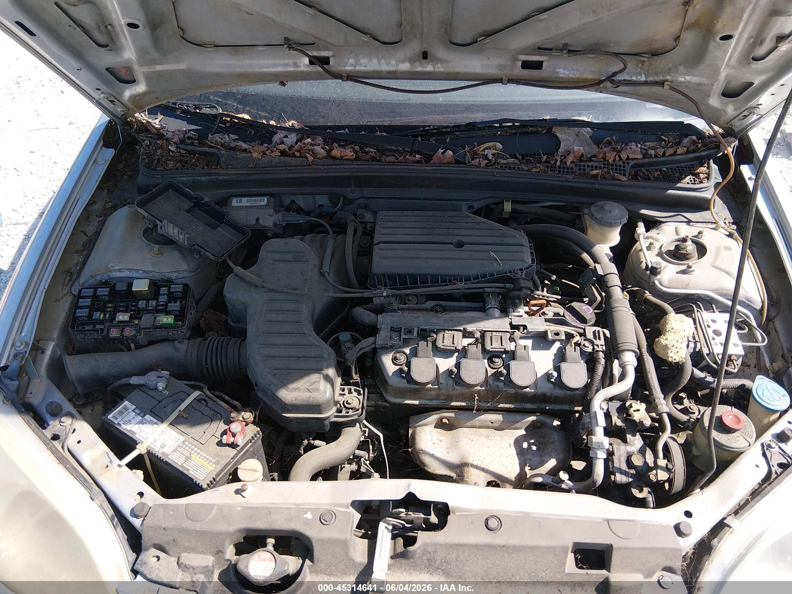 2001 Honda Civic Ex Silver vin: 1HGEM22971L091013