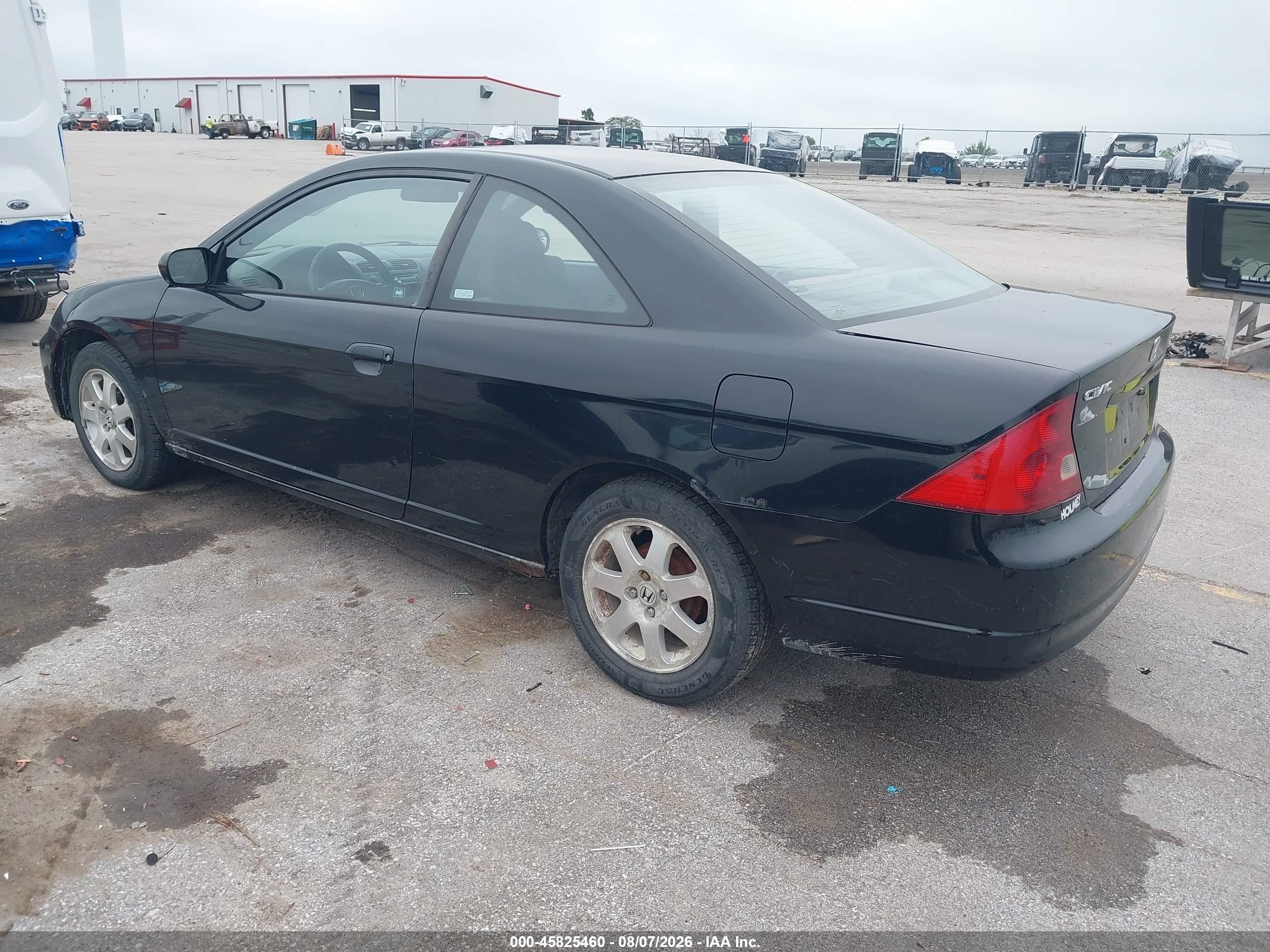 2003 Honda Civic Ex Black vin: 1HGEM22973L072822