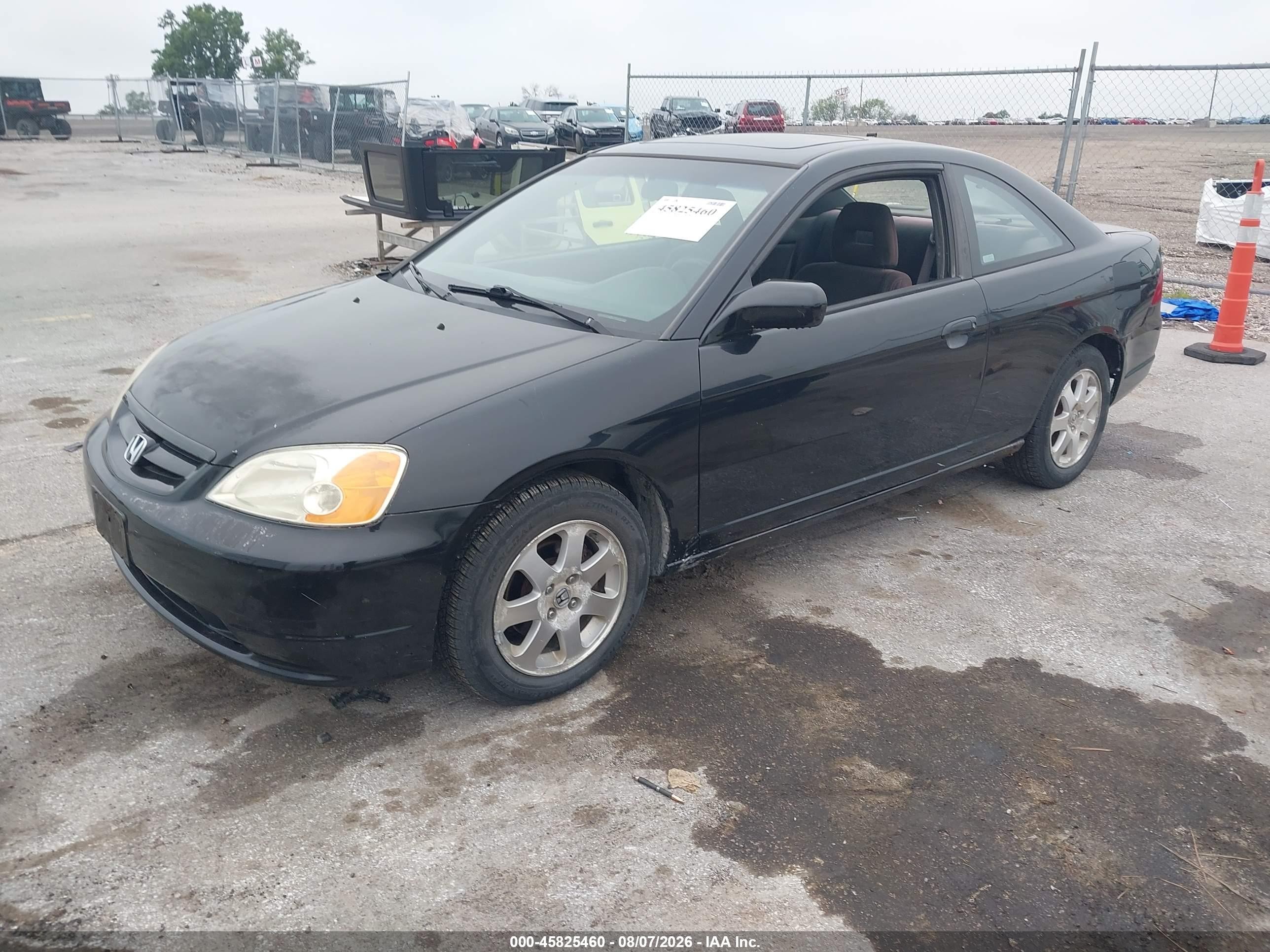 2003 Honda Civic Ex Black vin: 1HGEM22973L072822