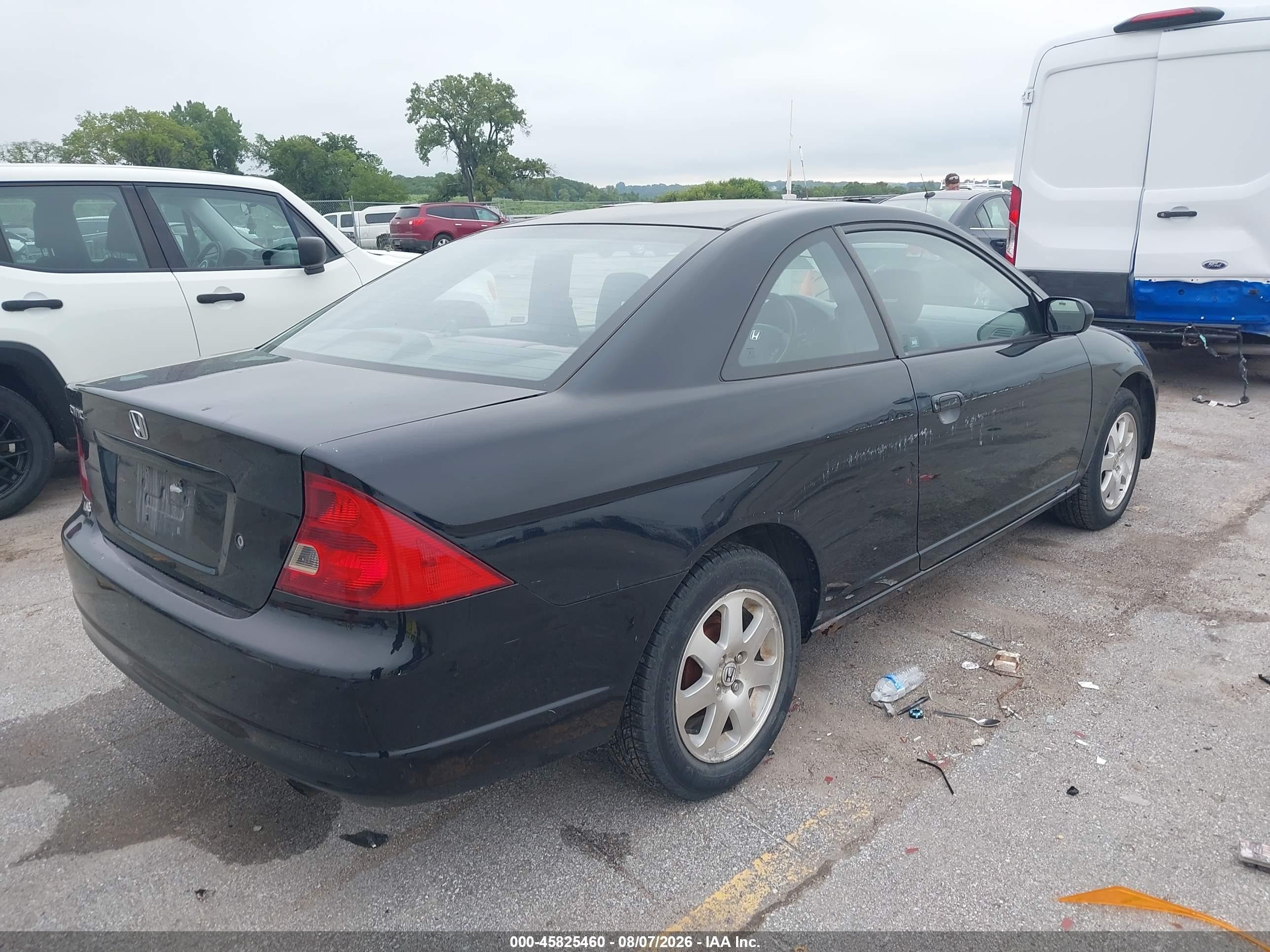 2003 Honda Civic Ex Black vin: 1HGEM22973L072822