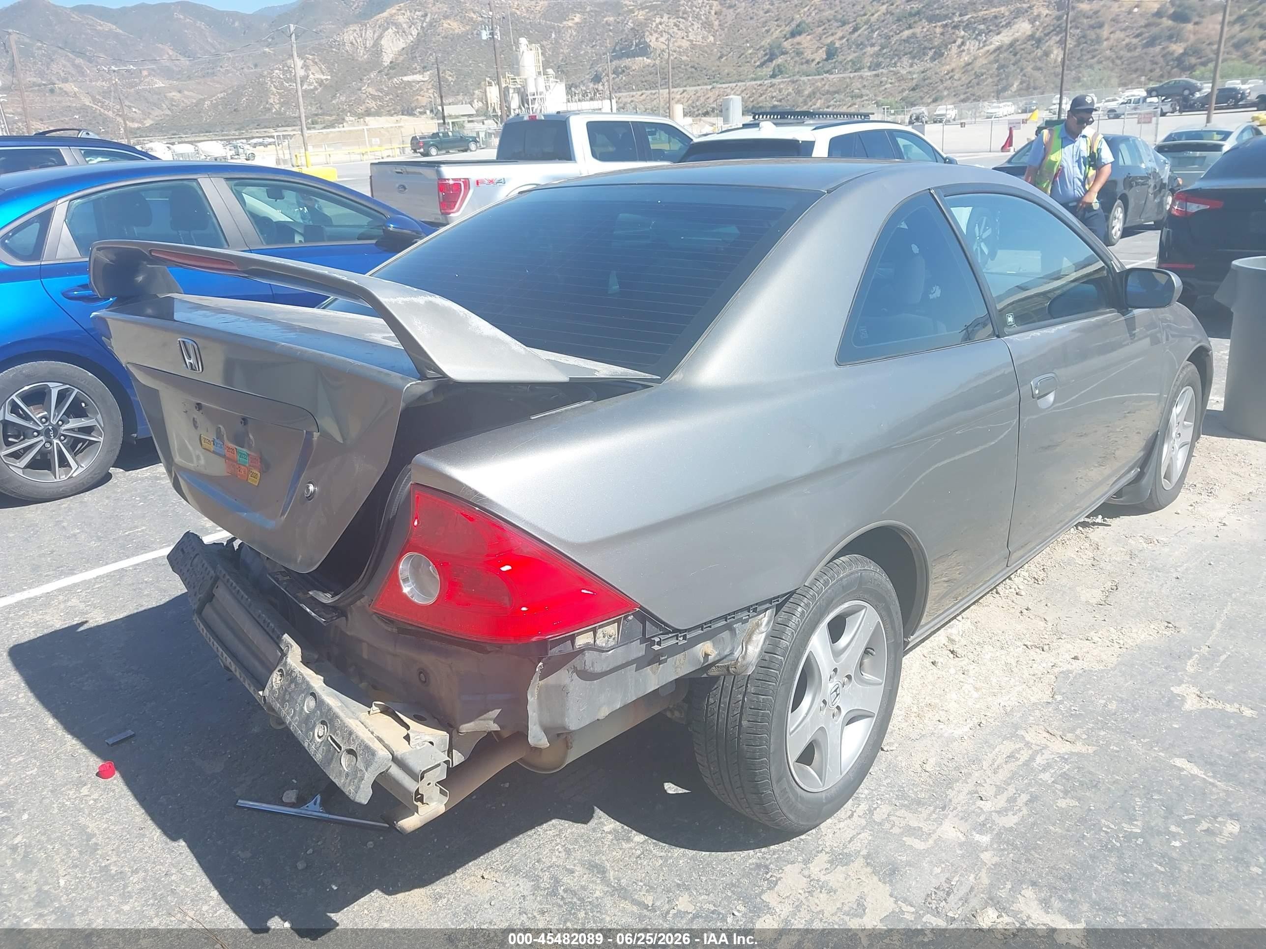 2004 Honda Civic Ex Серый vin: 1HGEM22974LO53253