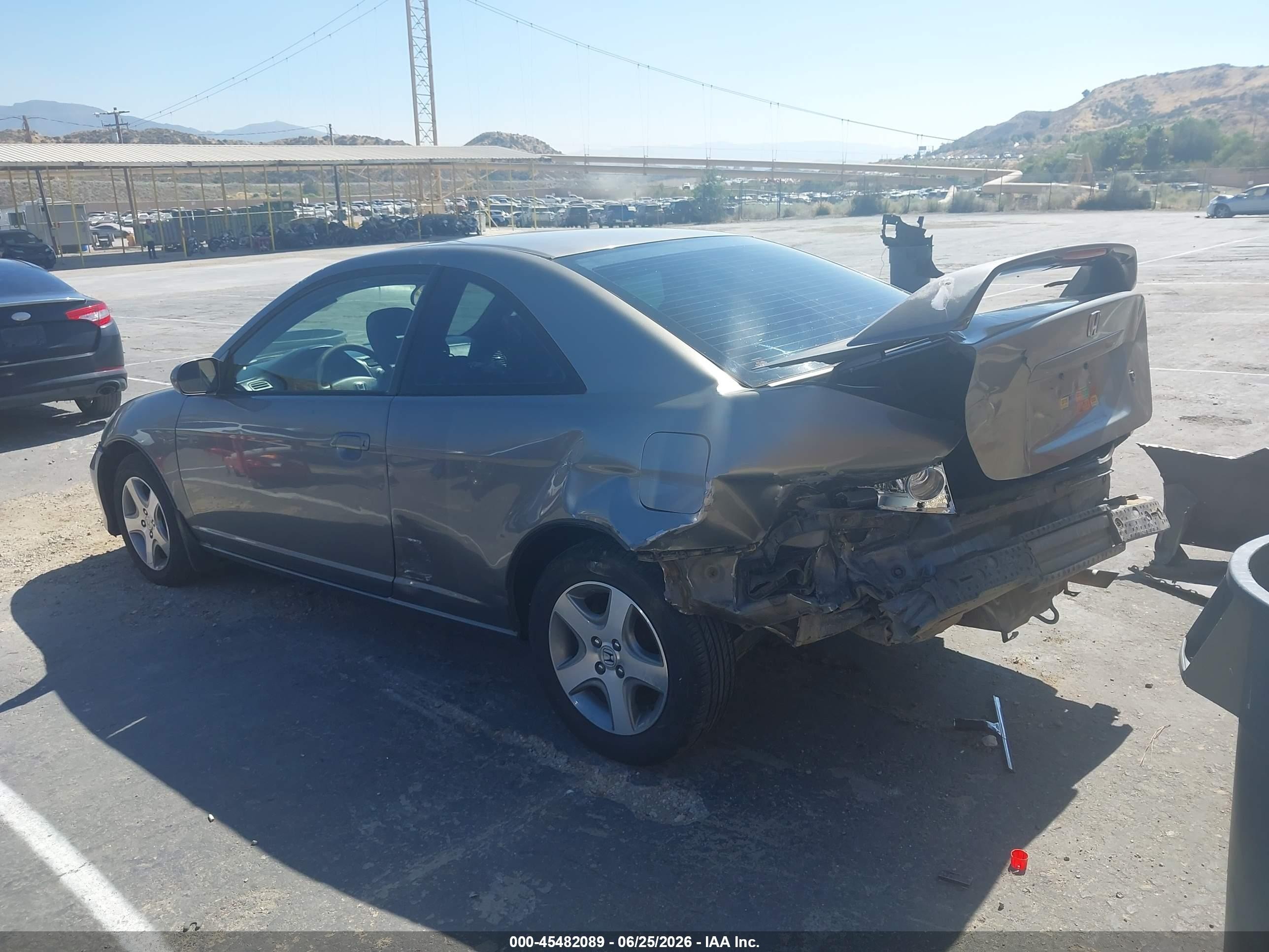 2004 Honda Civic Ex Серый vin: 1HGEM22974LO53253