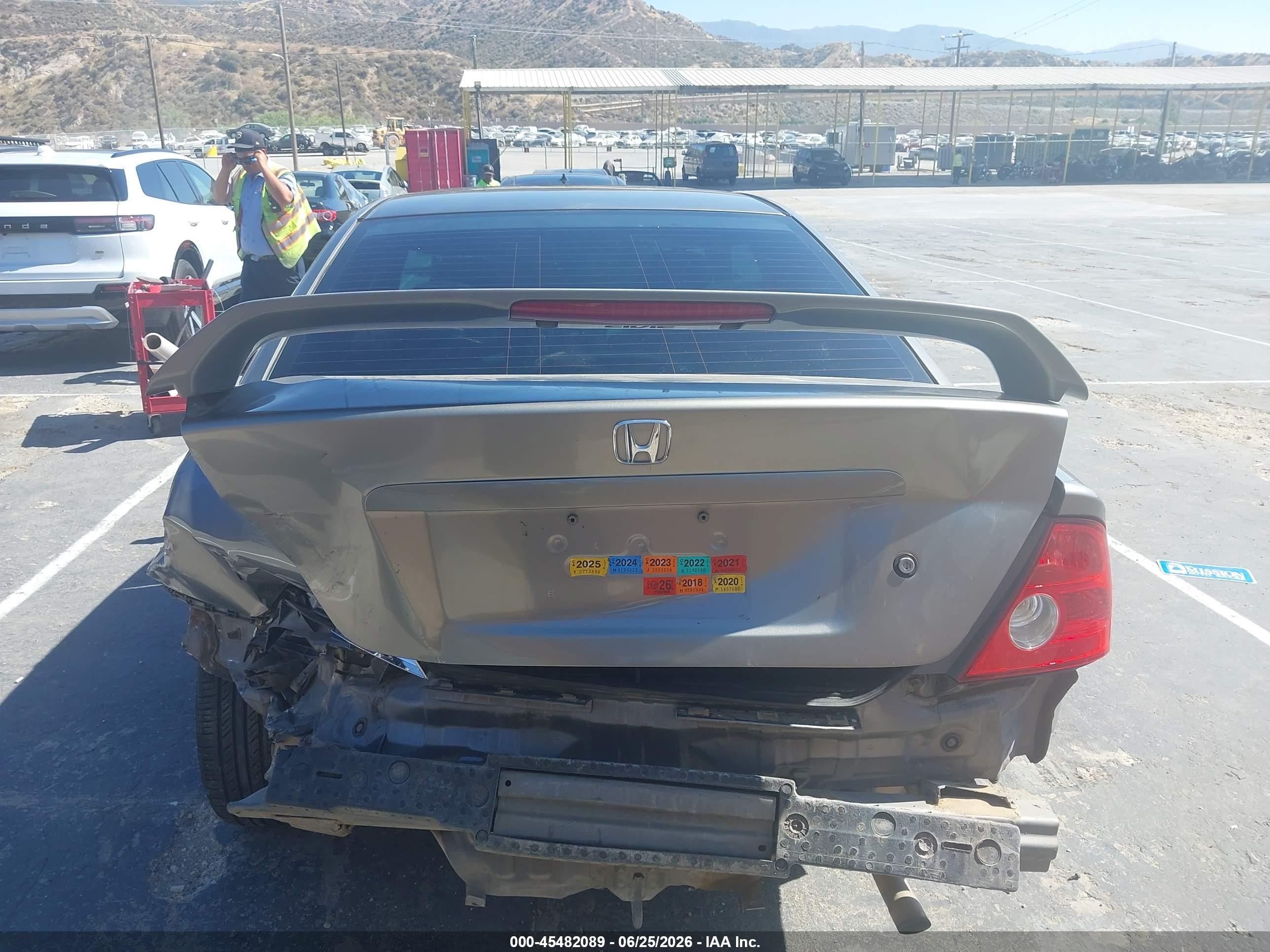 2004 Honda Civic Ex Серый vin: 1HGEM22974LO53253