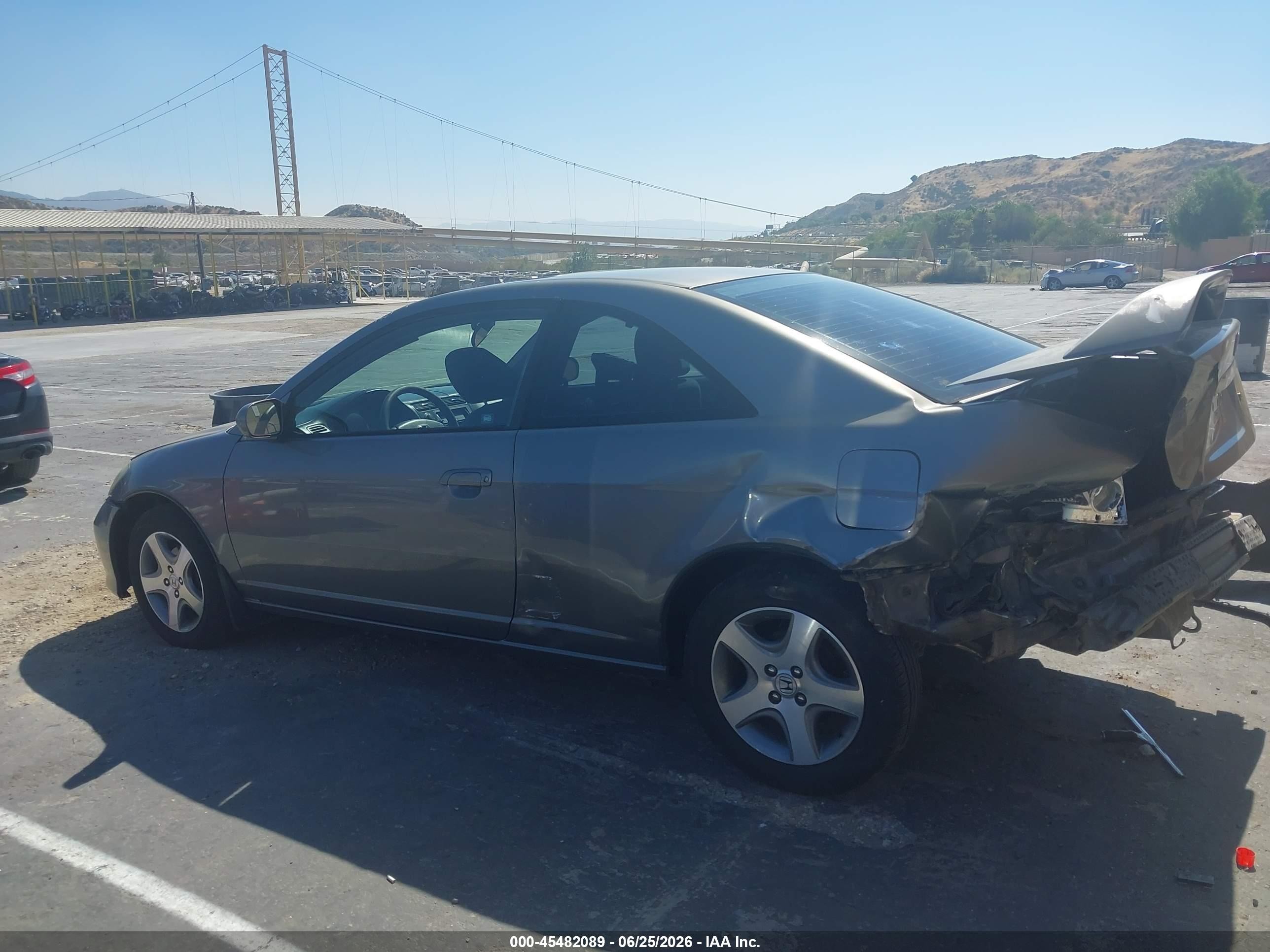 2004 Honda Civic Ex Серый vin: 1HGEM22974LO53253