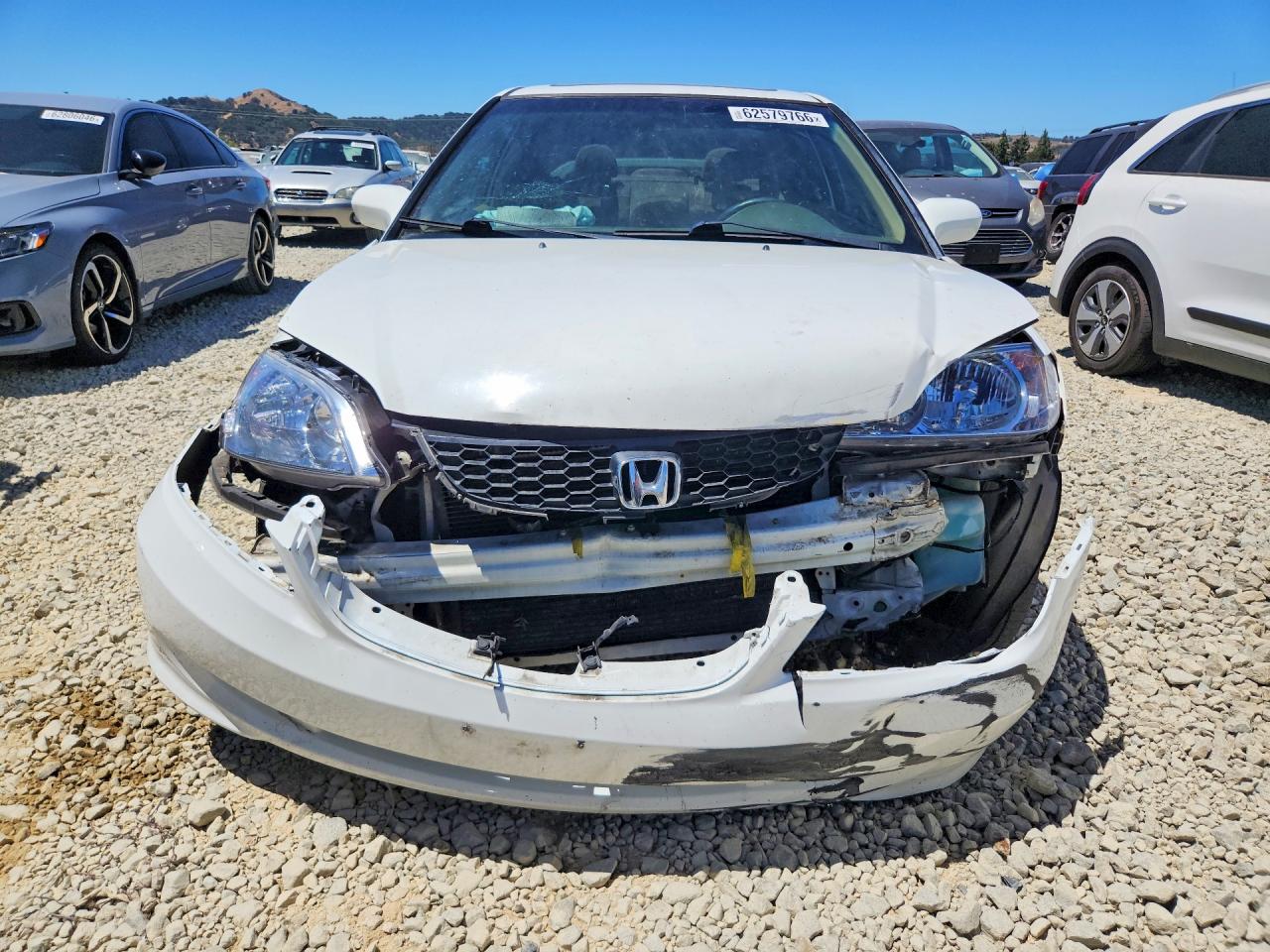 2005 Honda Civic Ex White vin: 1HGEM22975L003129