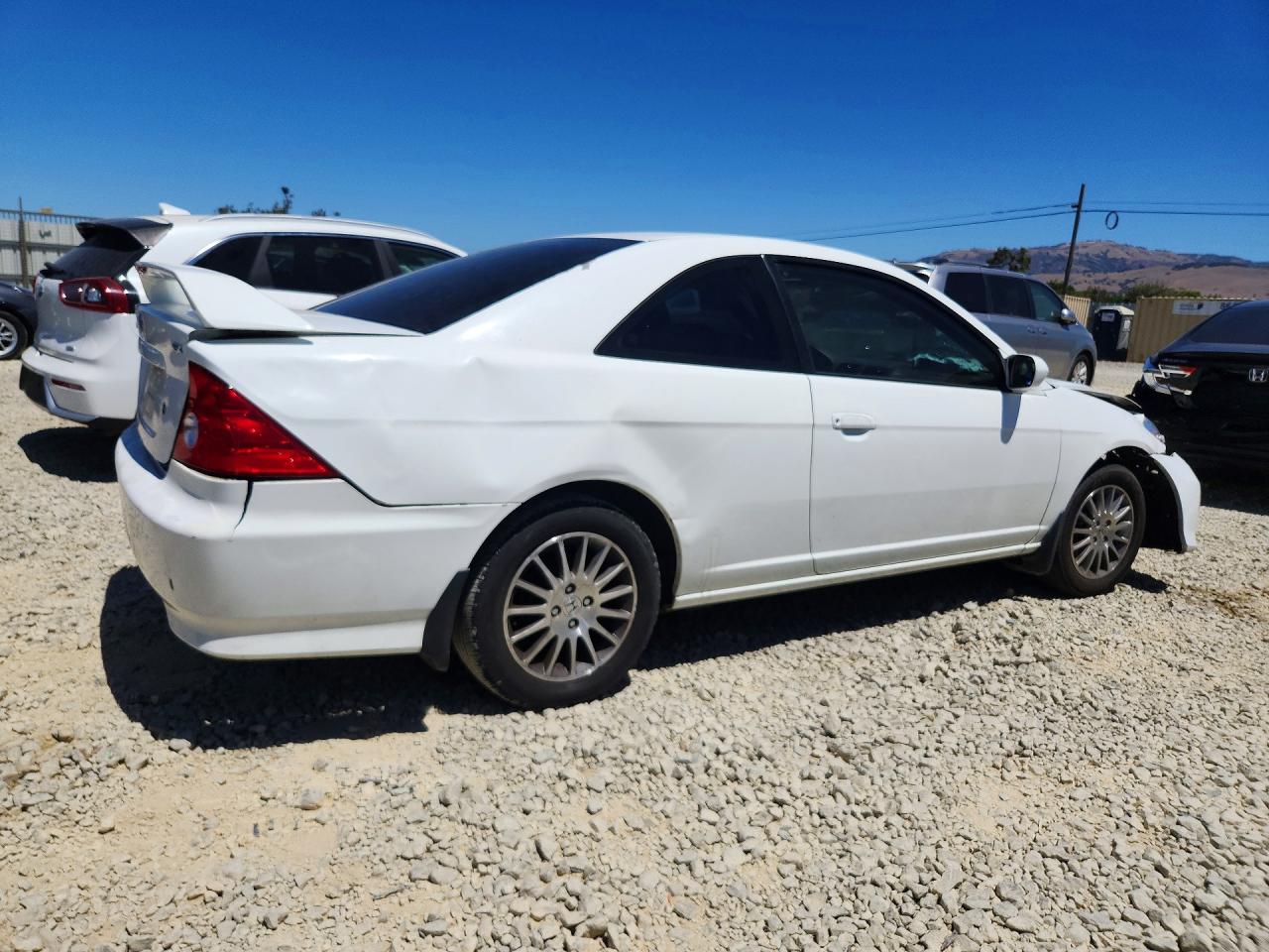 2005 Honda Civic Ex White vin: 1HGEM22975L003129