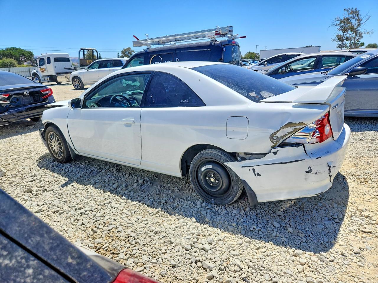 2005 Honda Civic Ex White vin: 1HGEM22975L003129