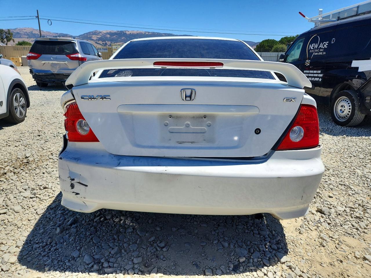 2005 Honda Civic Ex White vin: 1HGEM22975L003129