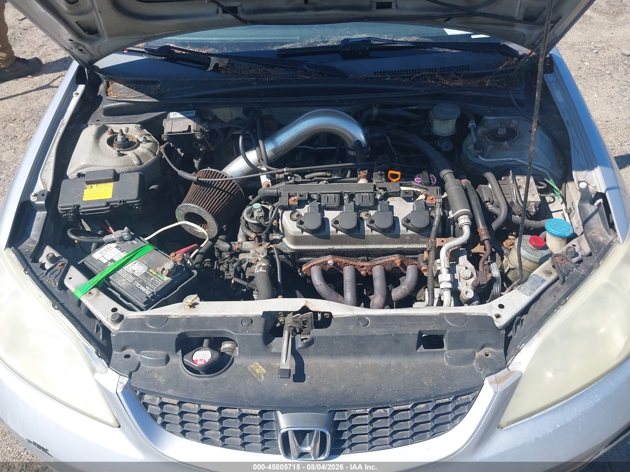 2005 Honda Civic Ex Silver vin: 1HGEM22975L049270