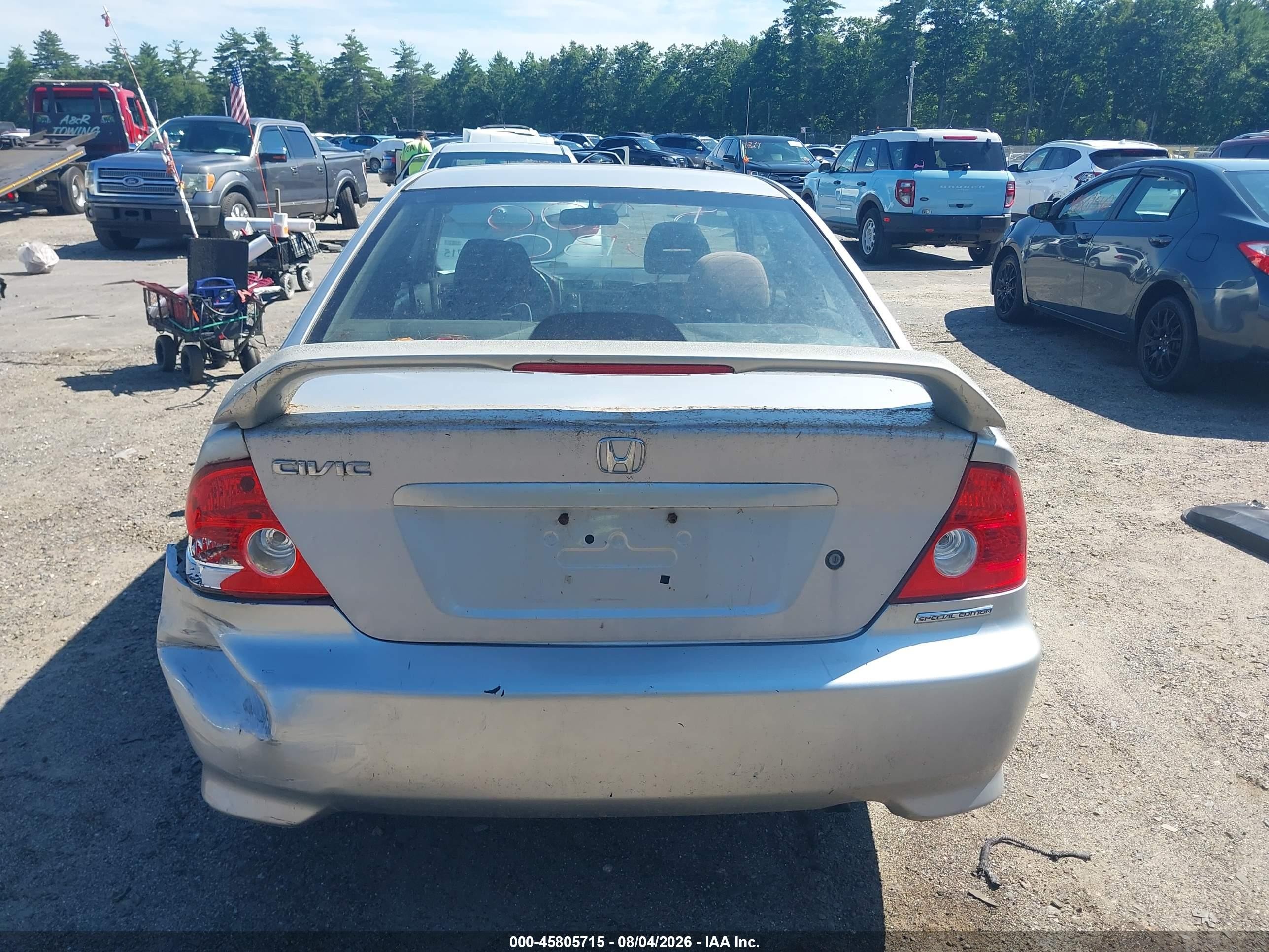 2005 Honda Civic Ex Silver vin: 1HGEM22975L049270