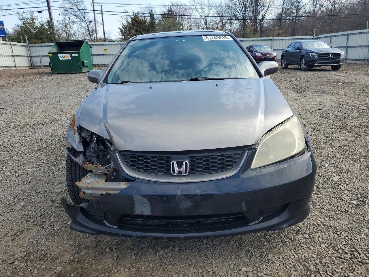 2005 Honda Civic Ex Gray vin: 1HGEM22975L049723