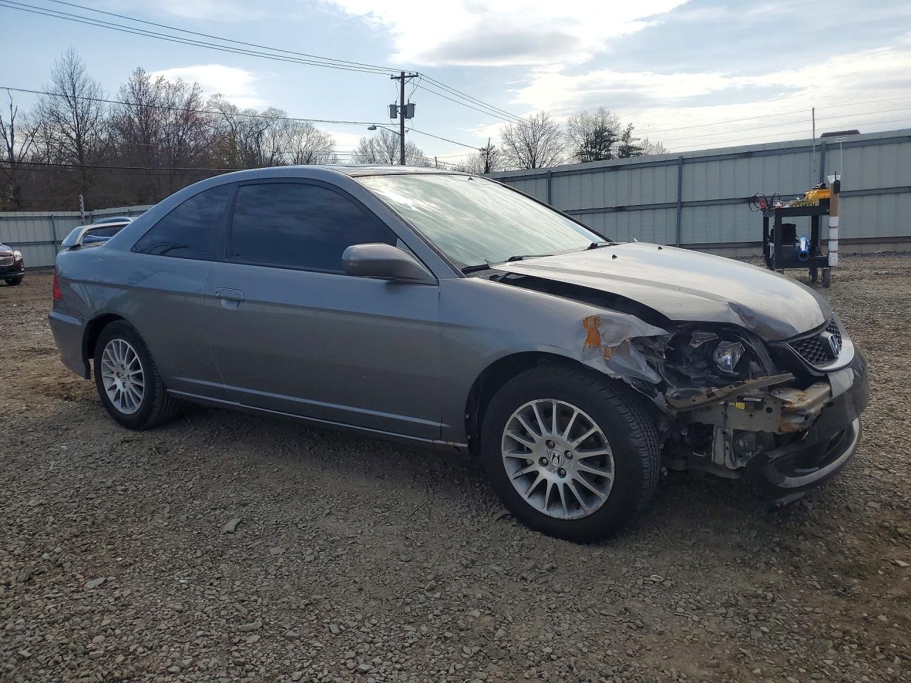 2005 Honda Civic Ex Gray vin: 1HGEM22975L049723