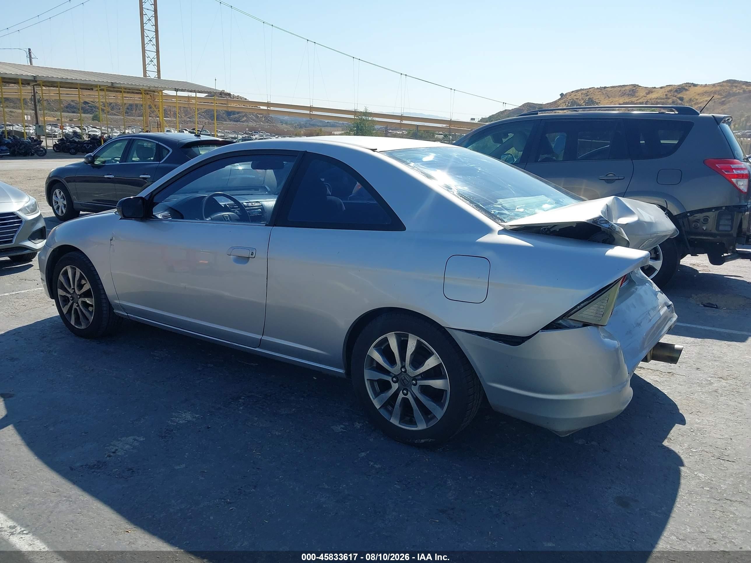 2001 Honda Civic Ex Gray vin: 1HGEM22981L085821