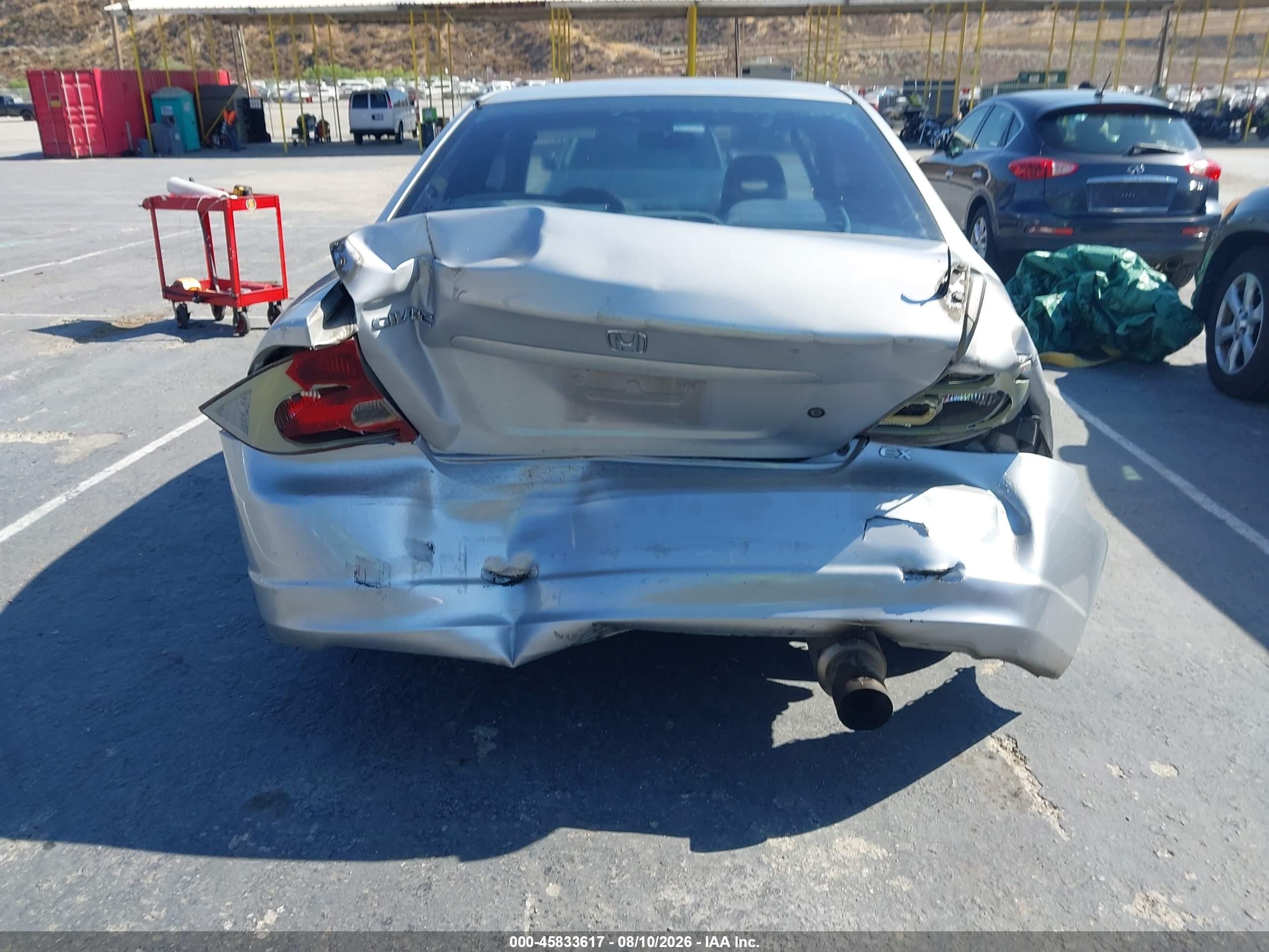 2001 Honda Civic Ex Gray vin: 1HGEM22981L085821