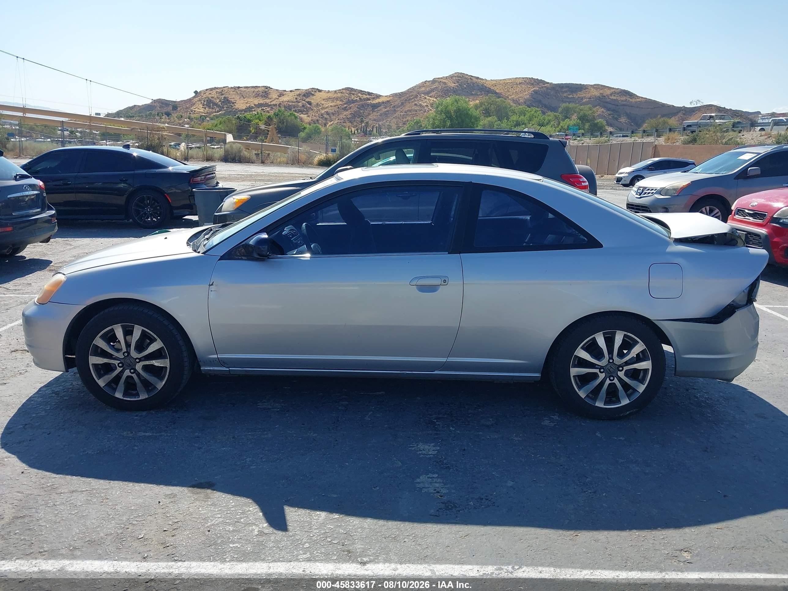 2001 Honda Civic Ex Gray vin: 1HGEM22981L085821