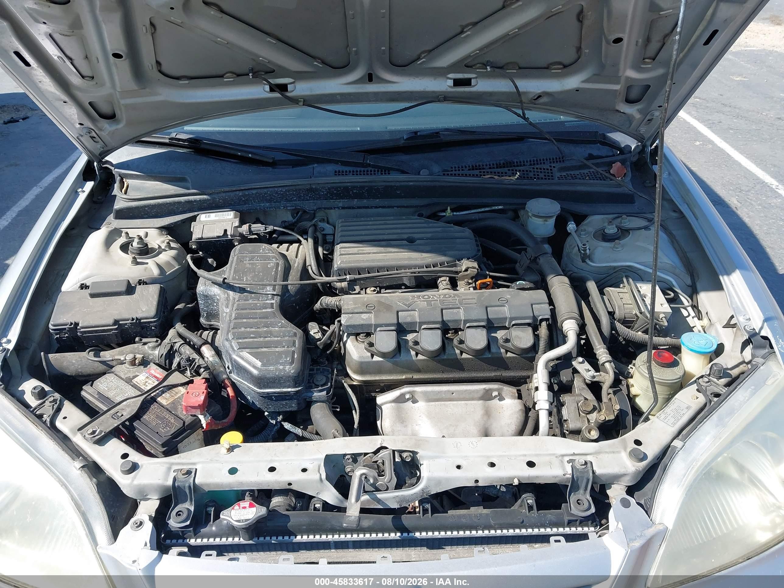 2001 Honda Civic Ex Gray vin: 1HGEM22981L085821