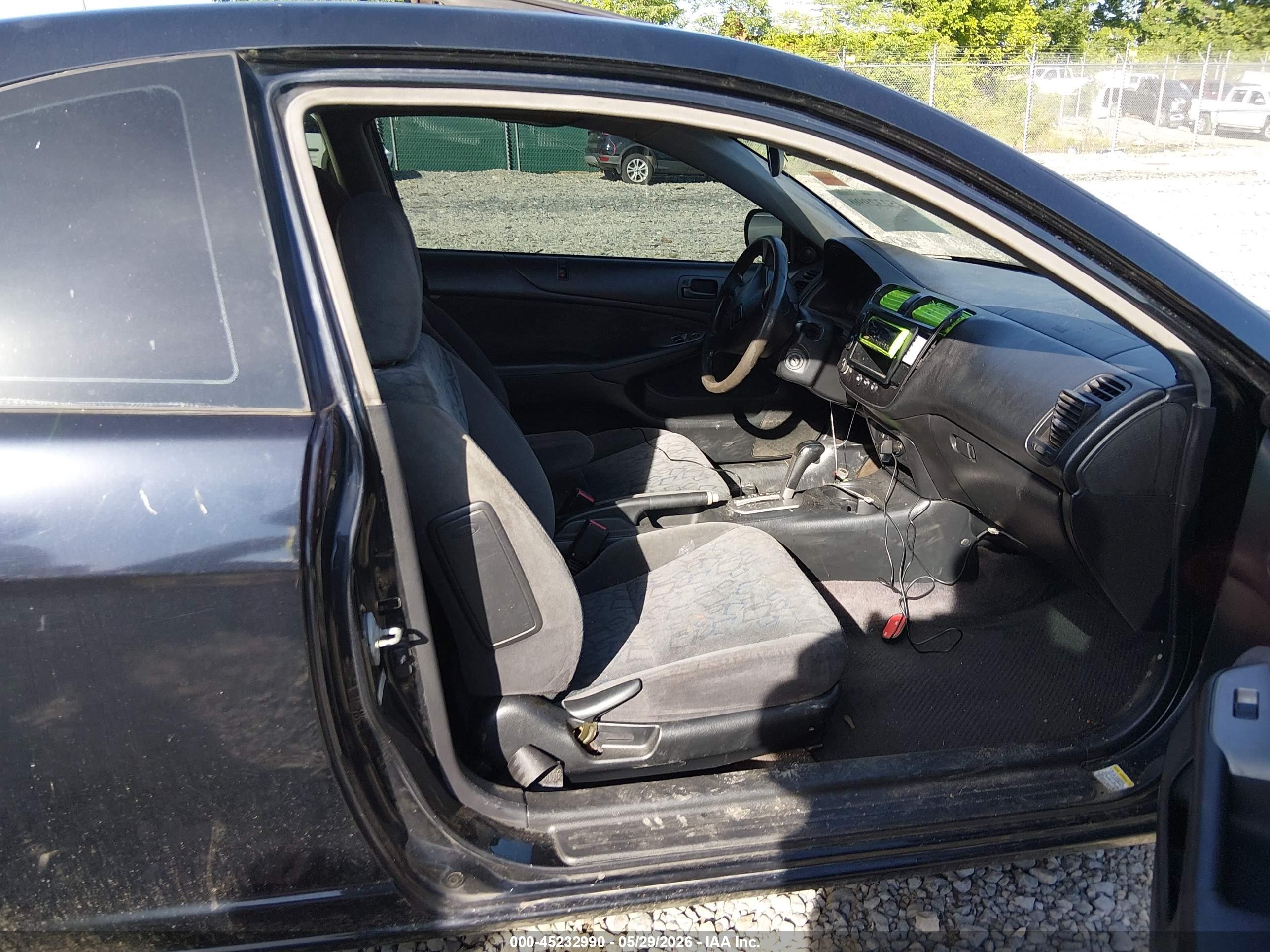 2001 Honda Civic Ex Black vin: 1HGEM22981L112919