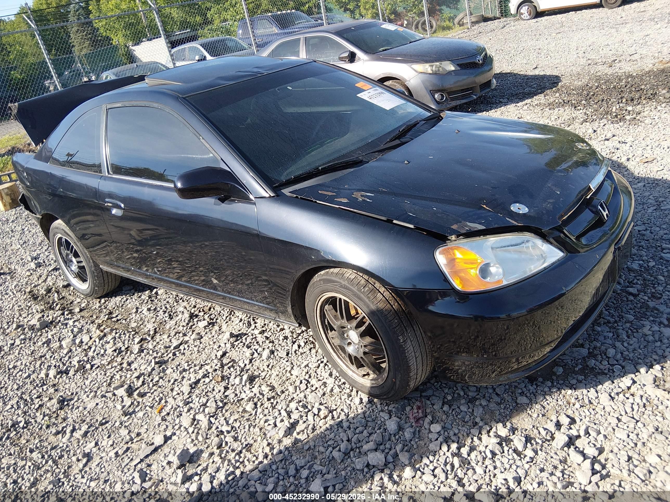 2001 Honda Civic Ex Black vin: 1HGEM22981L112919