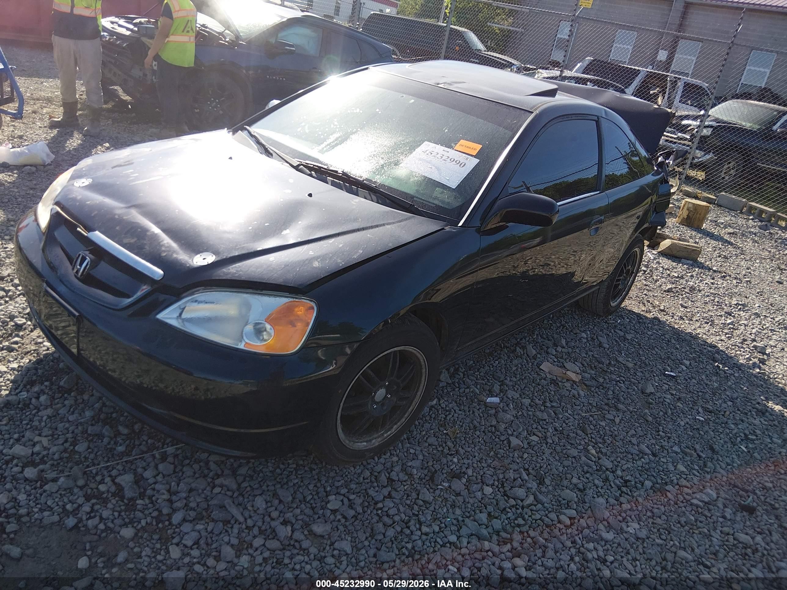 2001 Honda Civic Ex Black vin: 1HGEM22981L112919