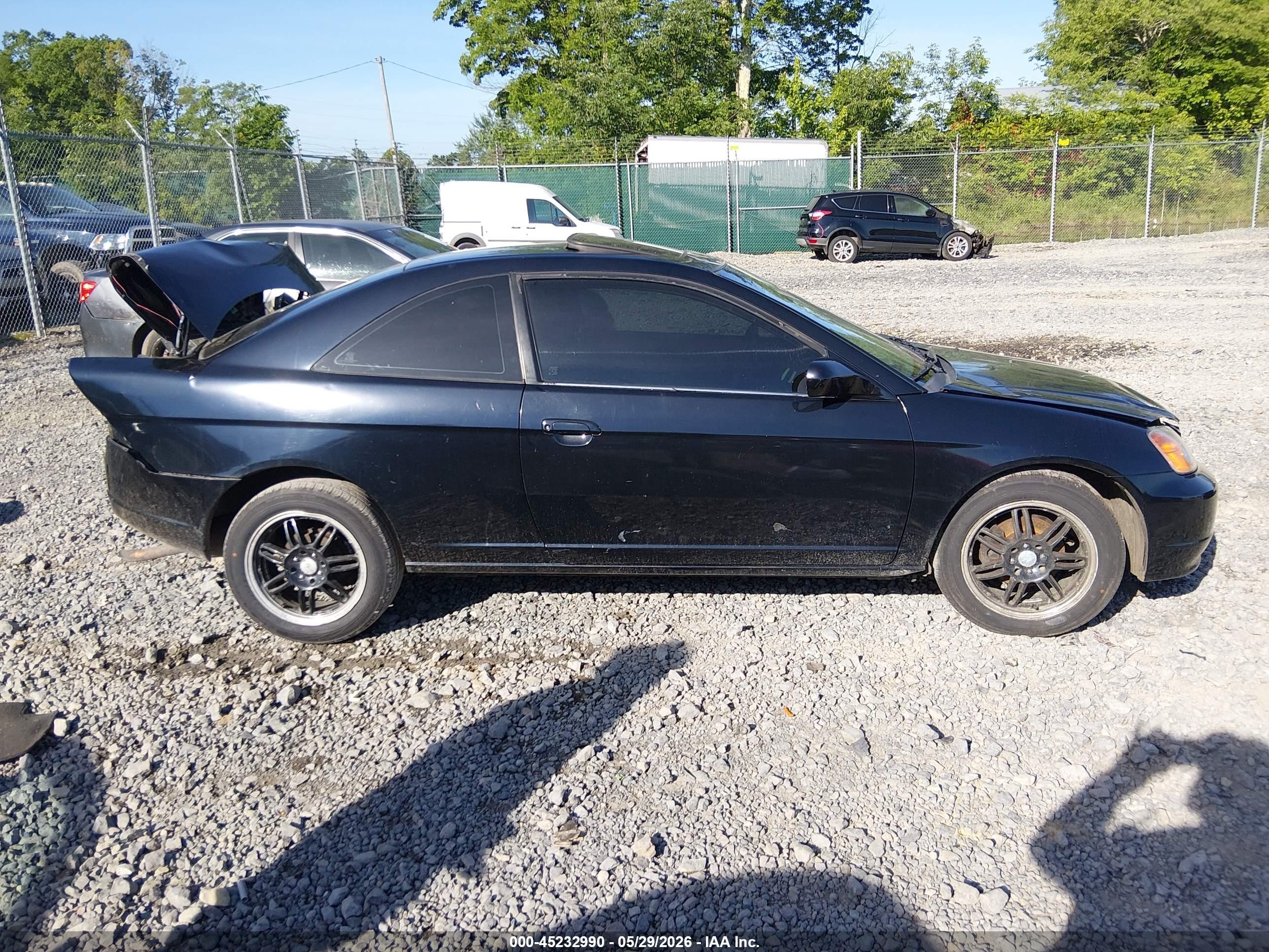 2001 Honda Civic Ex Black vin: 1HGEM22981L112919