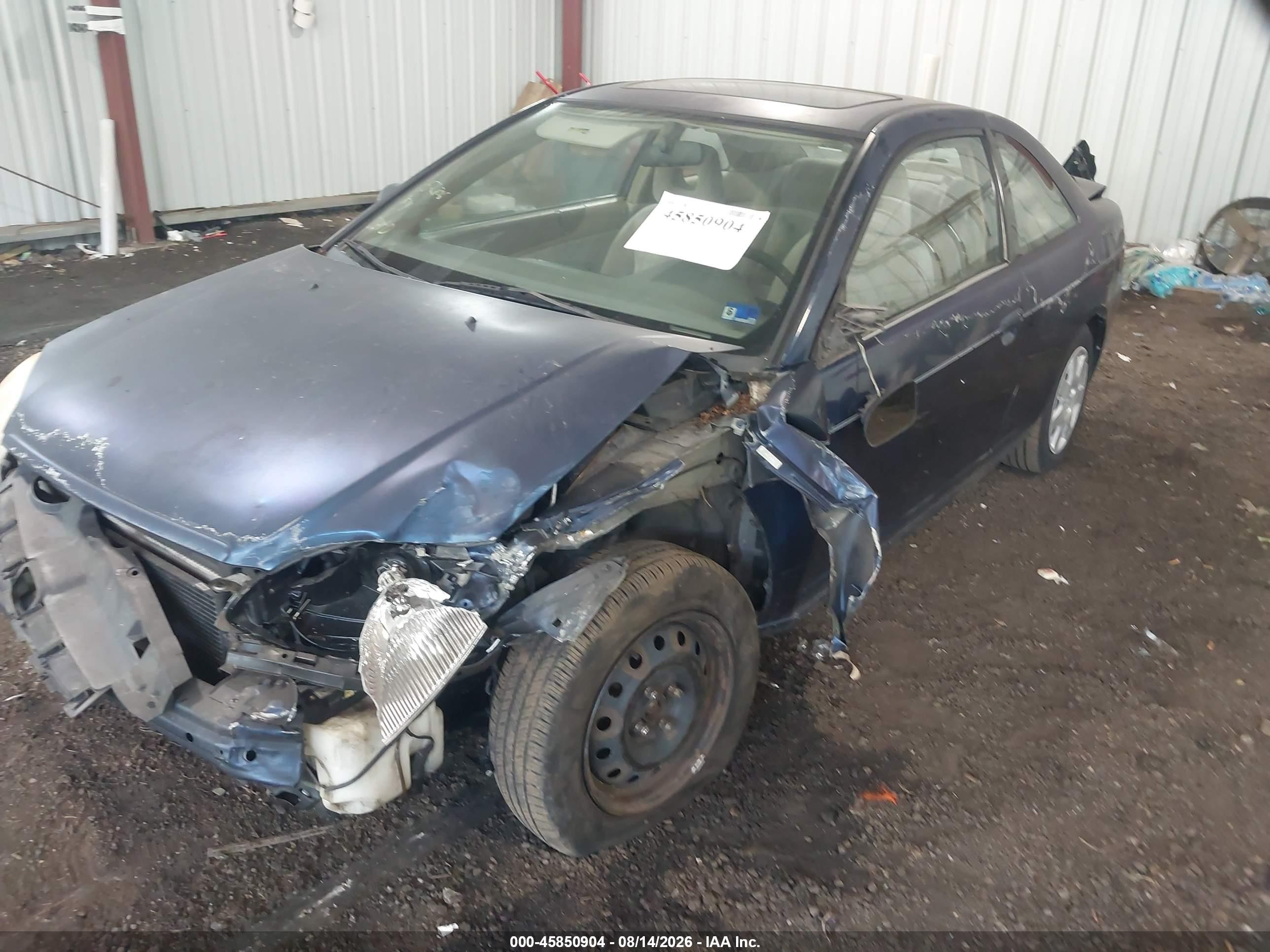 2002 Honda Civic Ex Blue vin: 1HGEM22982L011154