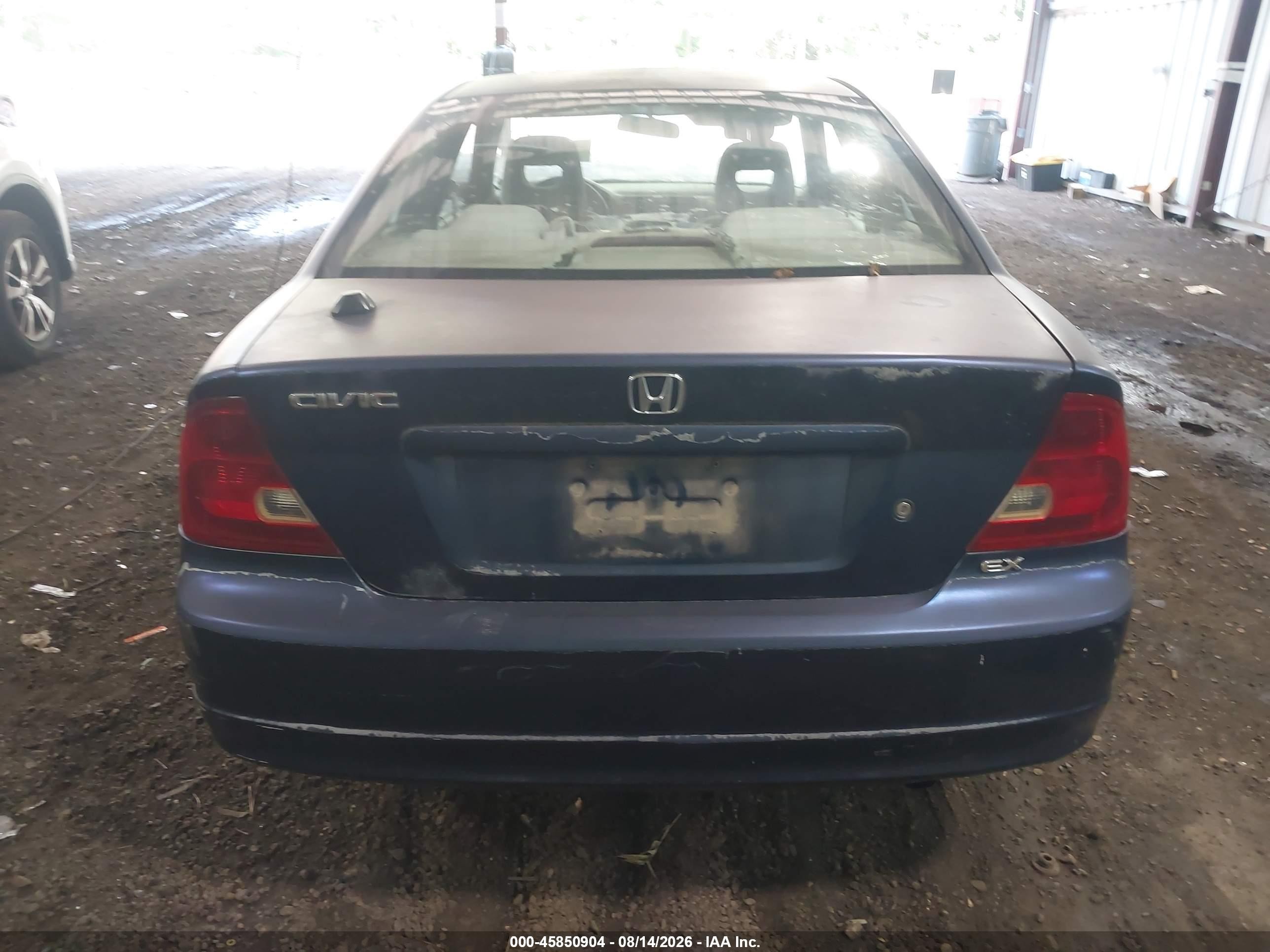 2002 Honda Civic Ex Blue vin: 1HGEM22982L011154