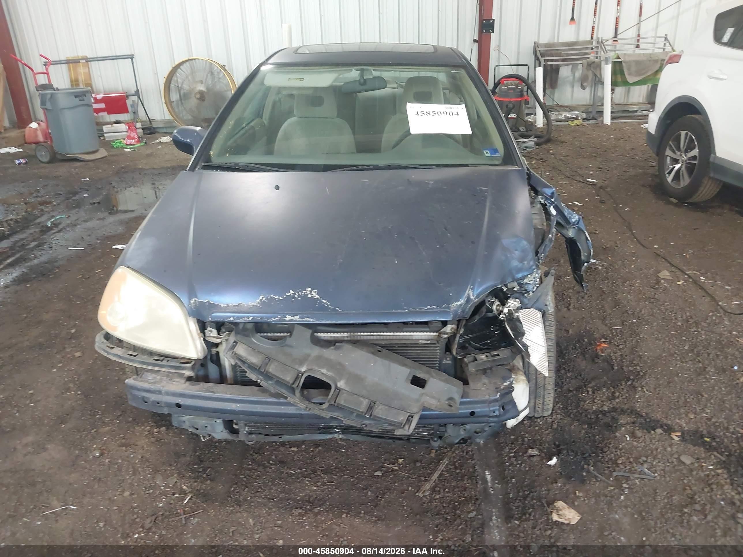 2002 Honda Civic Ex Blue vin: 1HGEM22982L011154