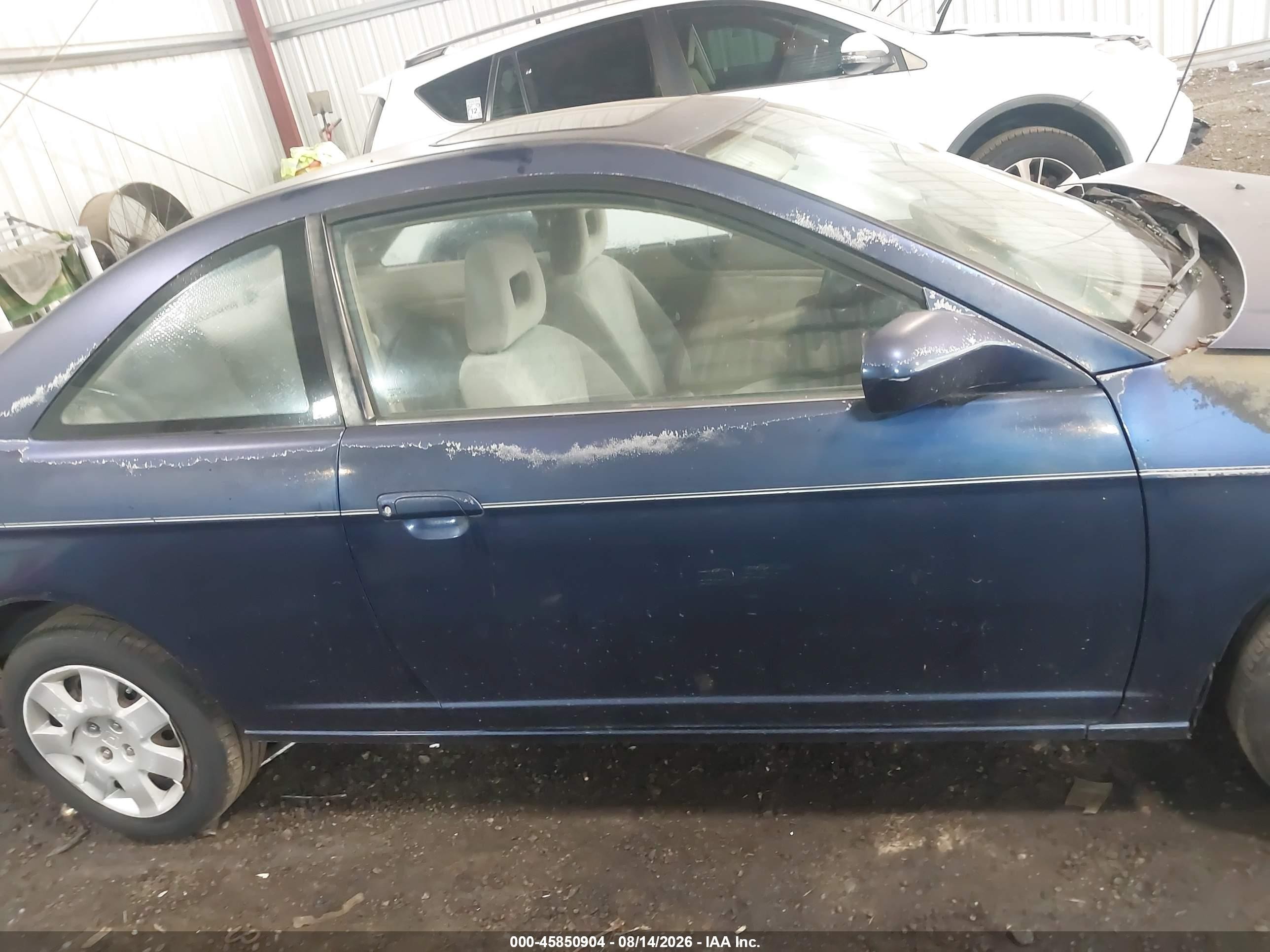 2002 Honda Civic Ex Blue vin: 1HGEM22982L011154