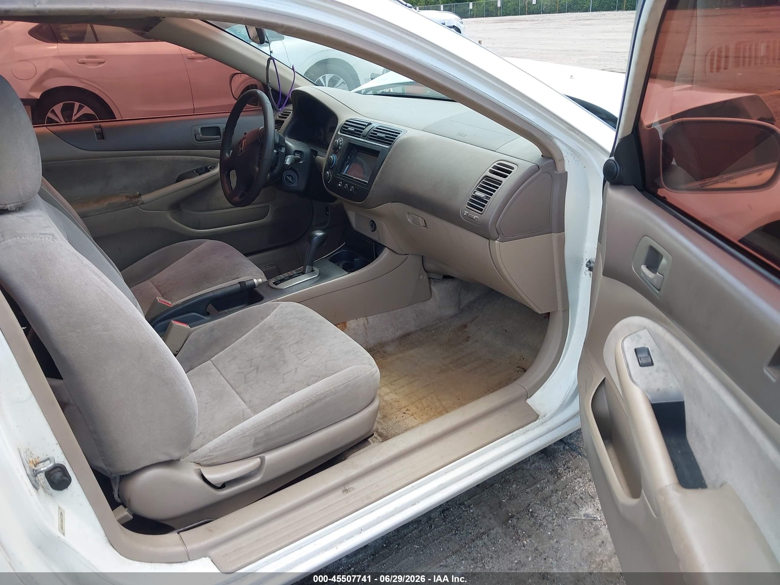 2002 Honda Civic Ex White vin: 1HGEM22982L073864