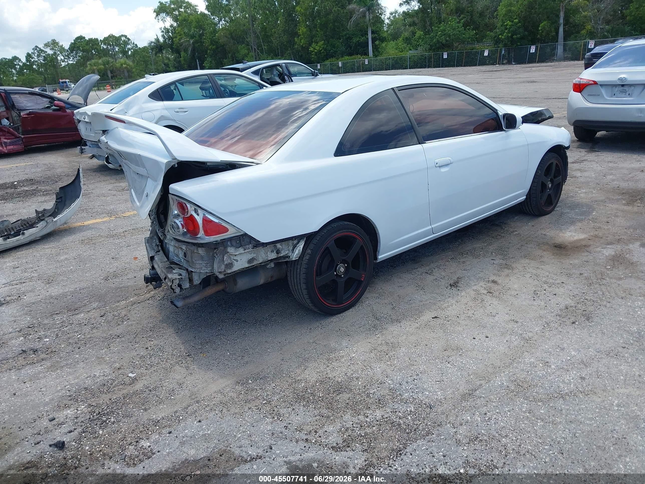 2002 Honda Civic Ex White vin: 1HGEM22982L073864