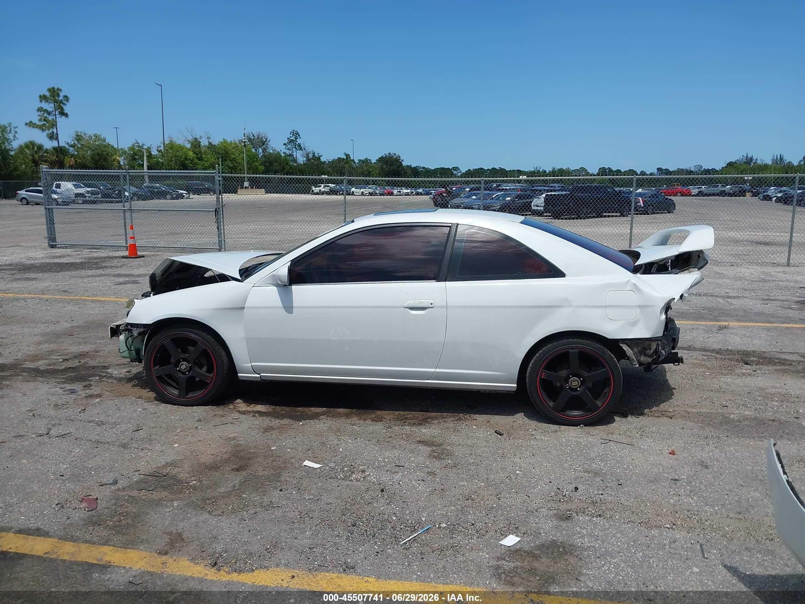 2002 Honda Civic Ex White vin: 1HGEM22982L073864