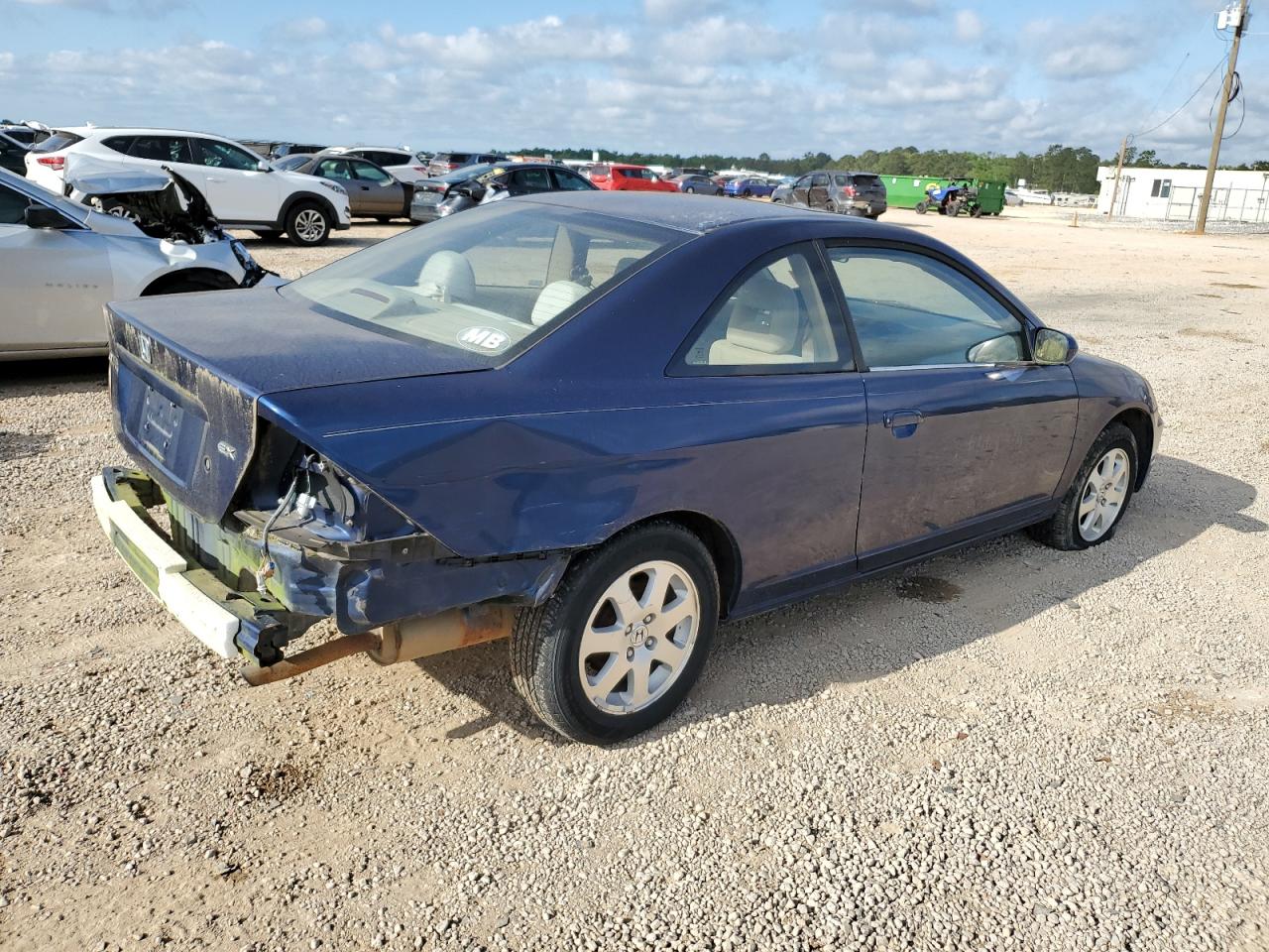 2003 Honda Civic Ex Blue vin: 1HGEM22983L005310