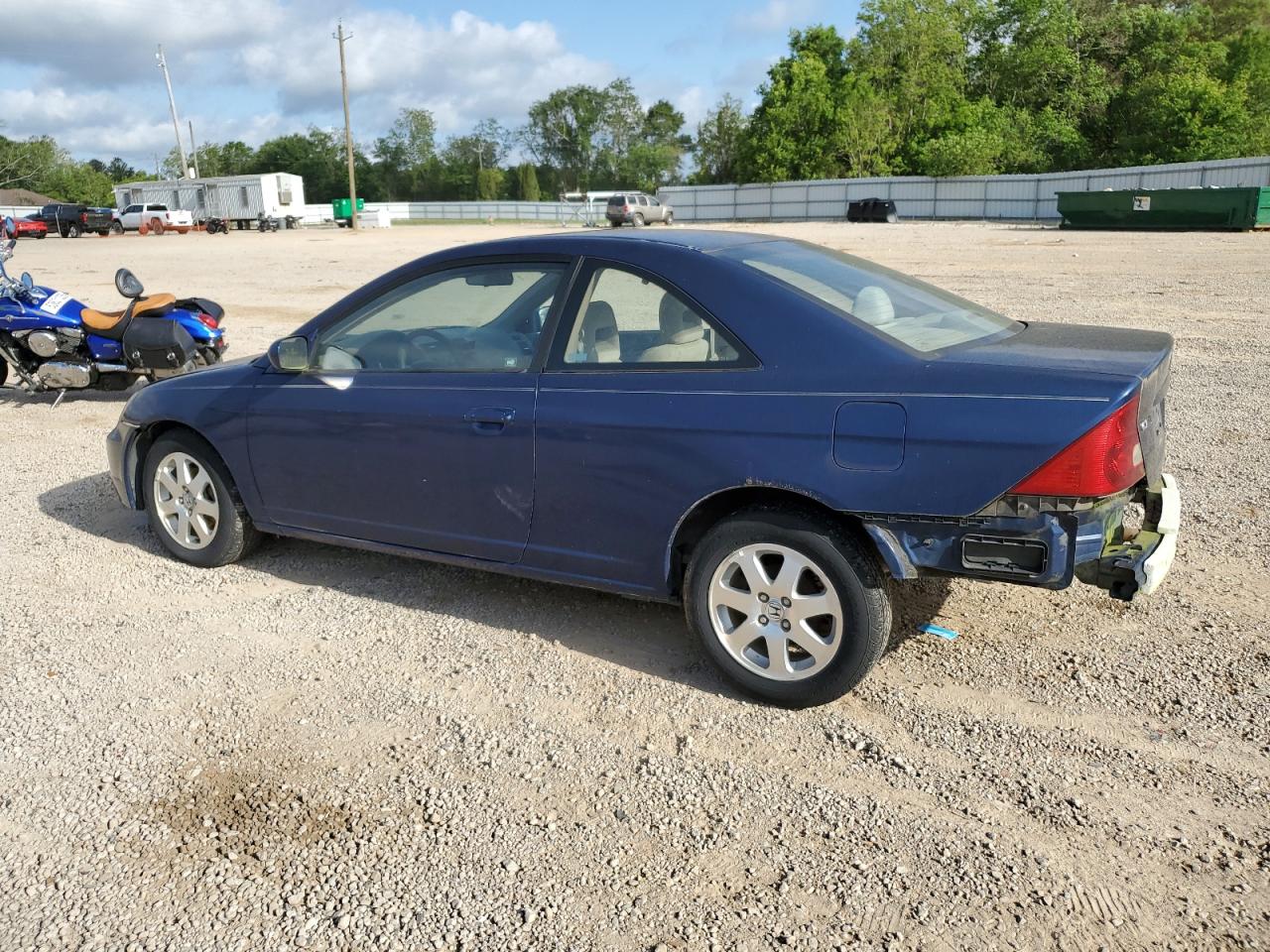 2003 Honda Civic Ex Blue vin: 1HGEM22983L005310