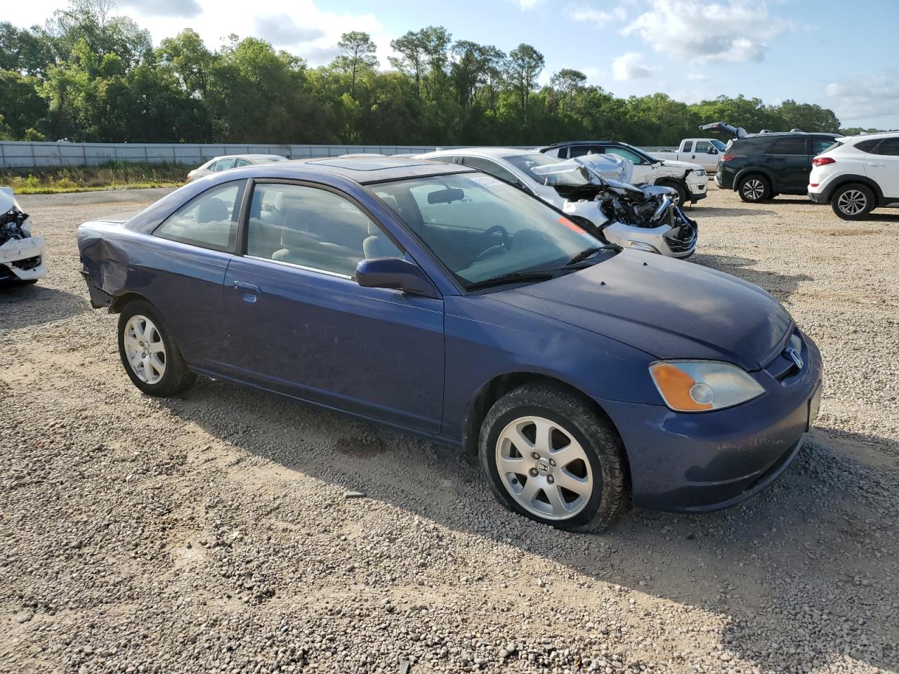2003 Honda Civic Ex Blue vin: 1HGEM22983L005310