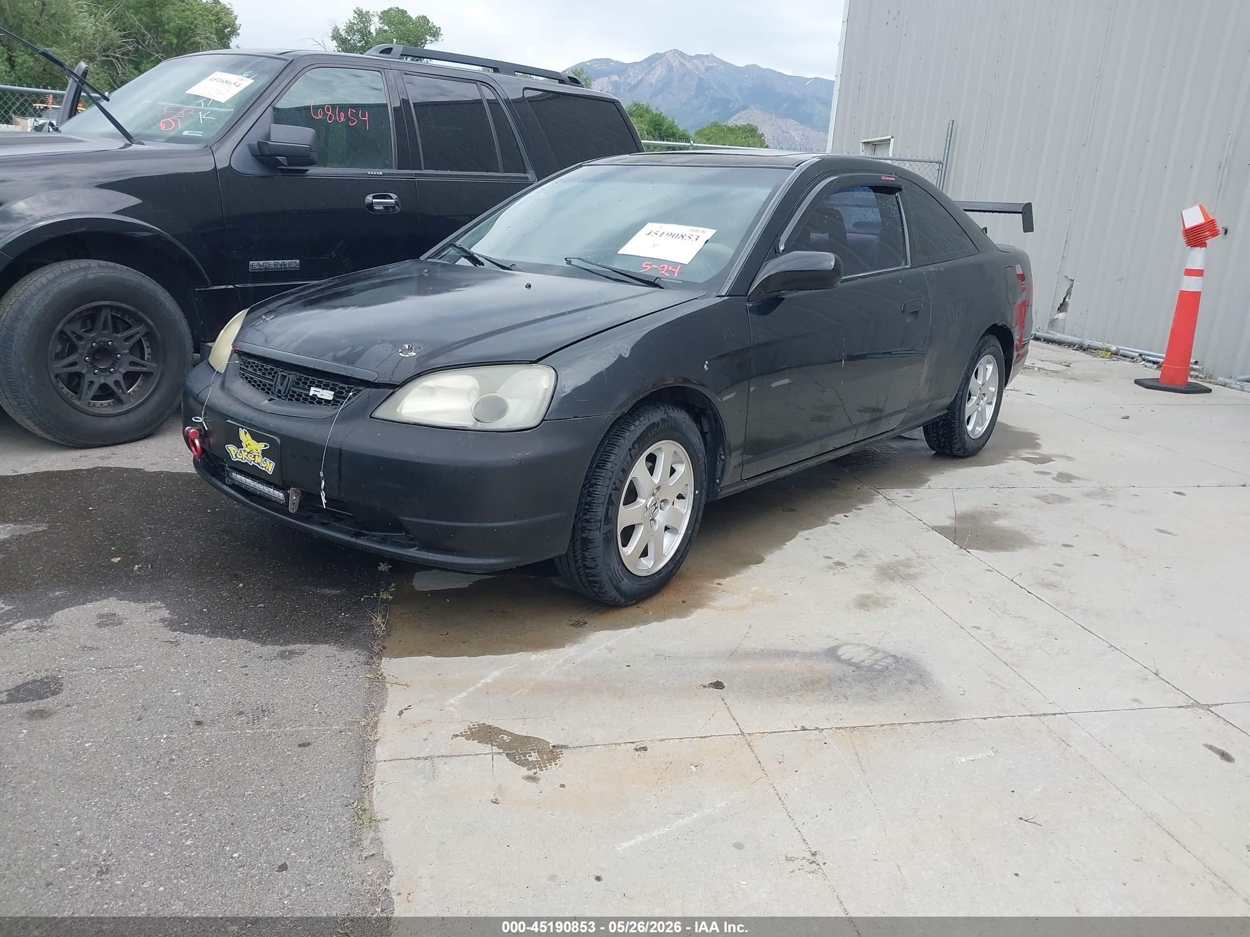 2003 Honda Civic Ex Black vin: 1HGEM22983L029865