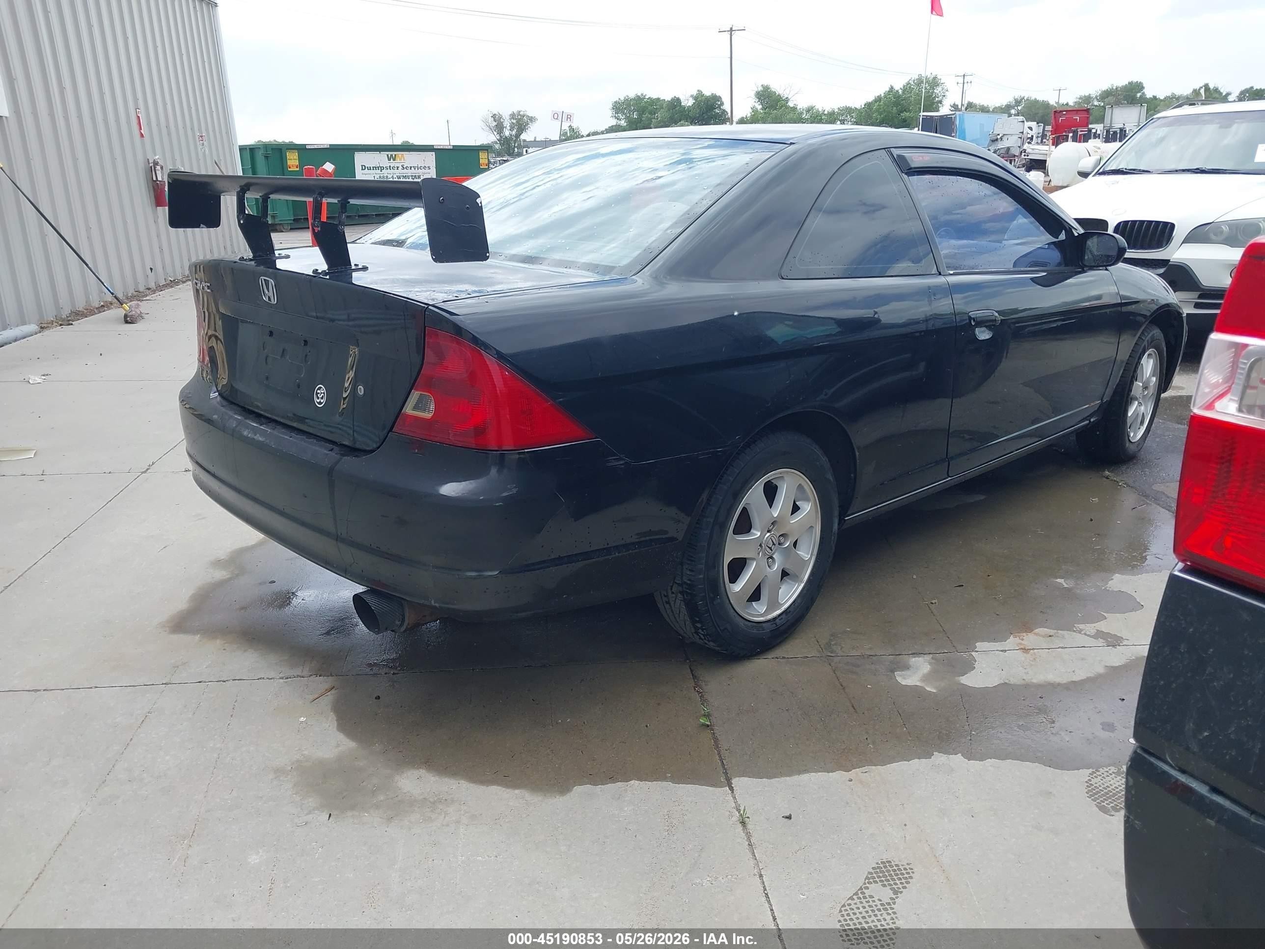 2003 Honda Civic Ex Black vin: 1HGEM22983L029865