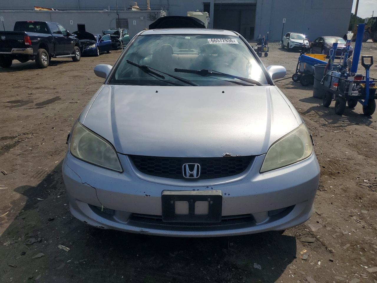 2004 Honda Civic Ex Silver vin: 1HGEM22984L053018