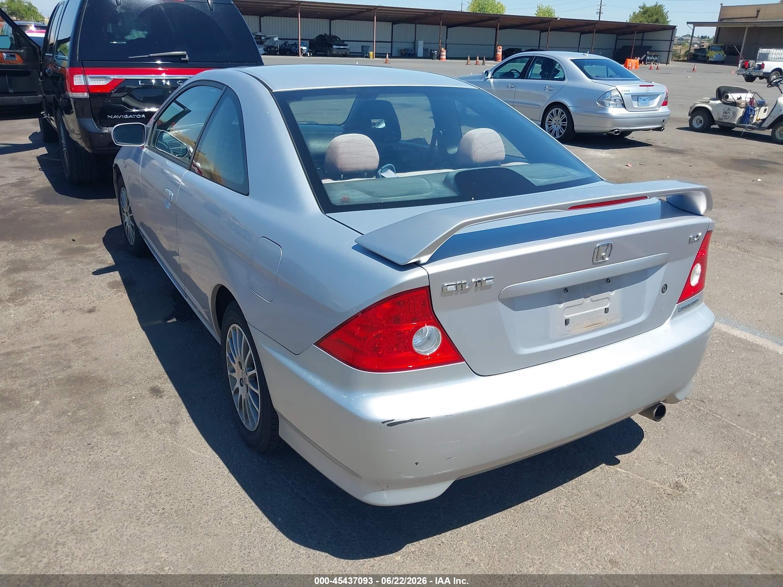2005 Honda Civic Ex Silver vin: 1HGEM22985L013412