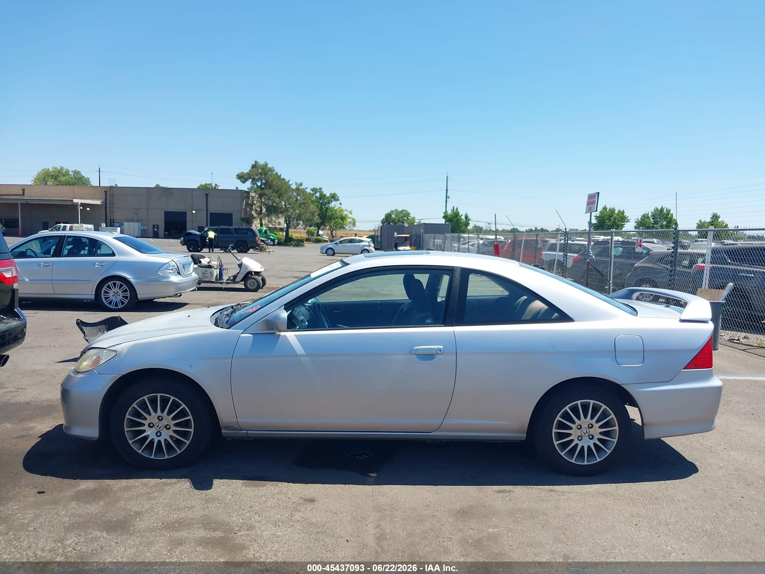 2005 Honda Civic Ex Silver vin: 1HGEM22985L013412