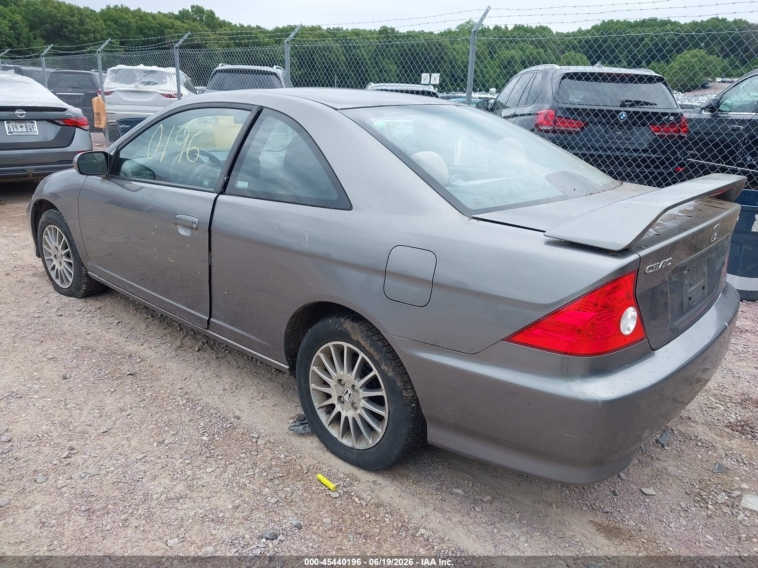 2005 Honda Civic Ex Gray vin: 1HGEM22985L013474