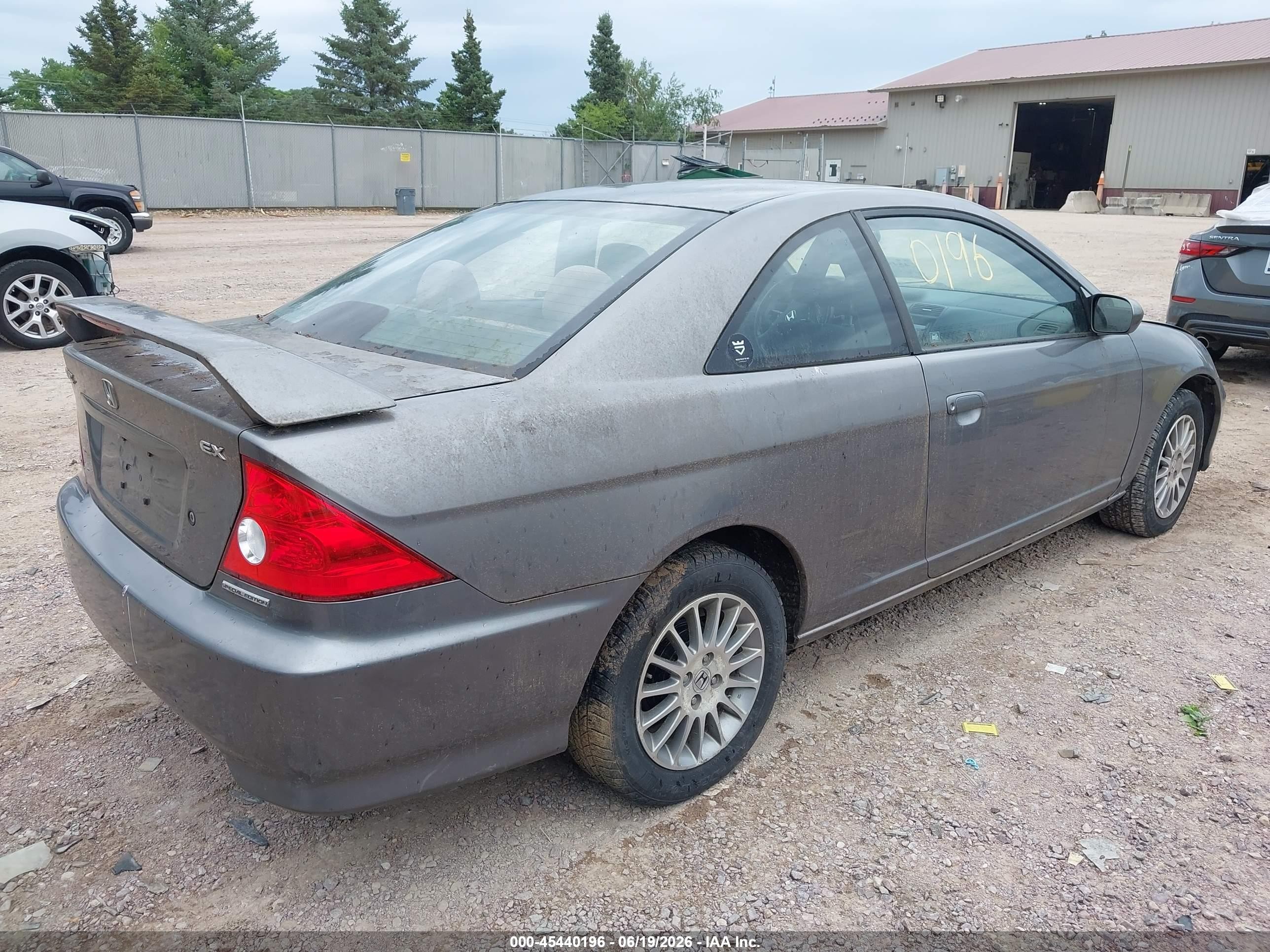 2005 Honda Civic Ex Gray vin: 1HGEM22985L013474
