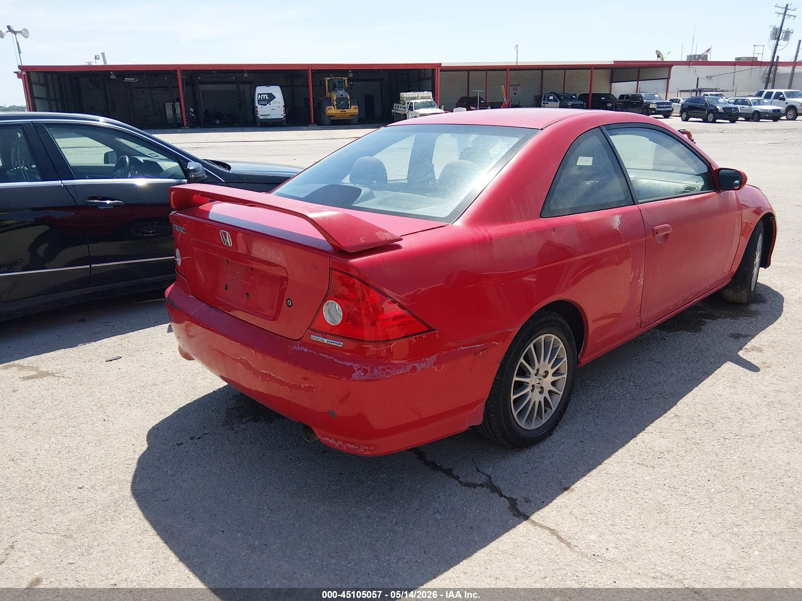 2005 Honda Civic Ex Red vin: 1HGEM22985L015791