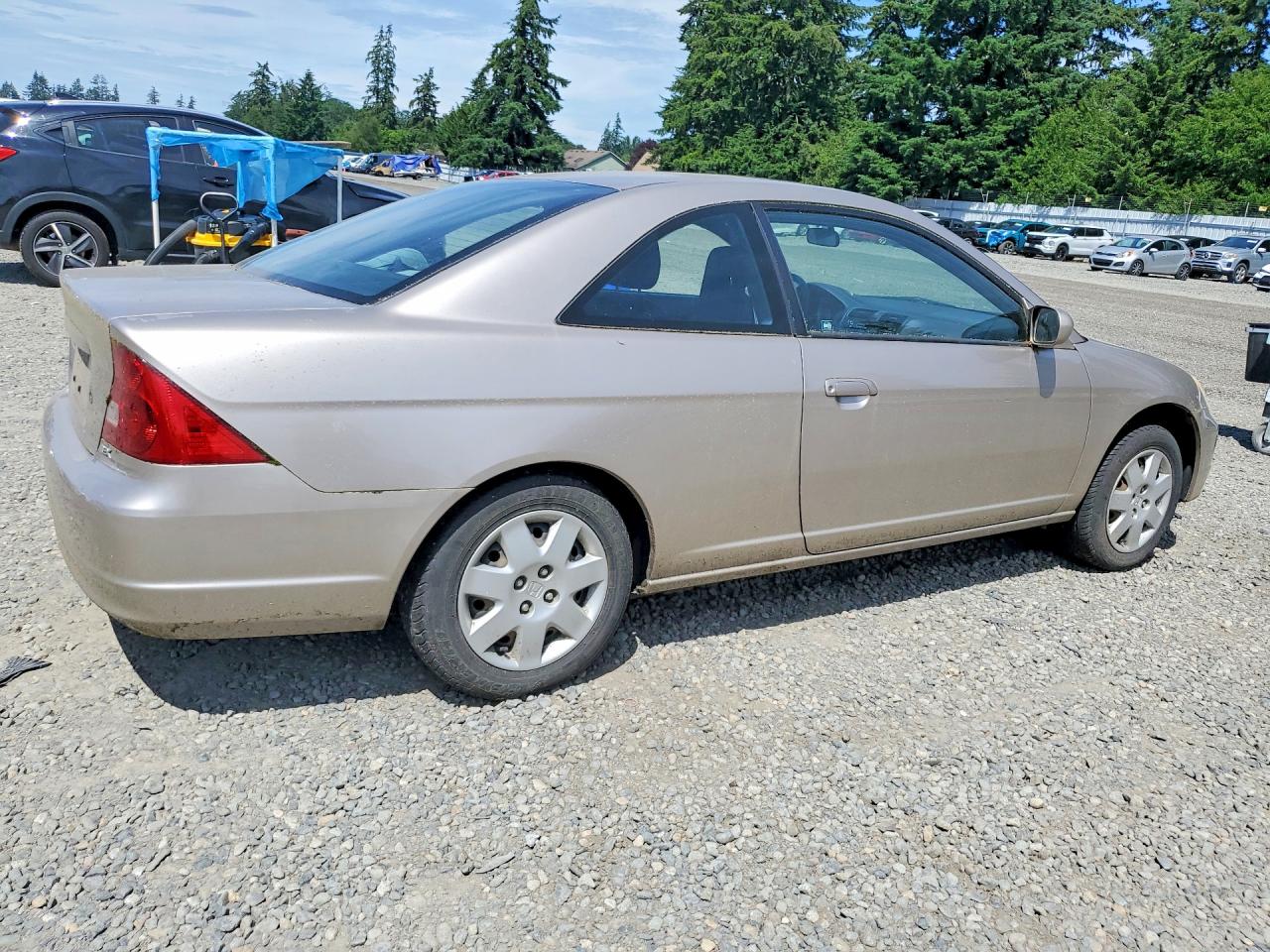 2002 Honda Civic Ex Silver vin: 1HGEM22992L058368
