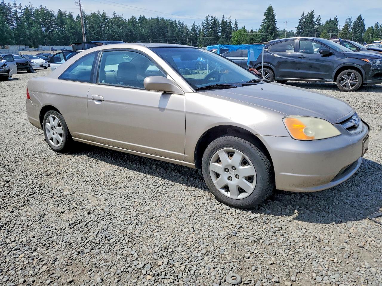 2002 Honda Civic Ex Silver vin: 1HGEM22992L058368