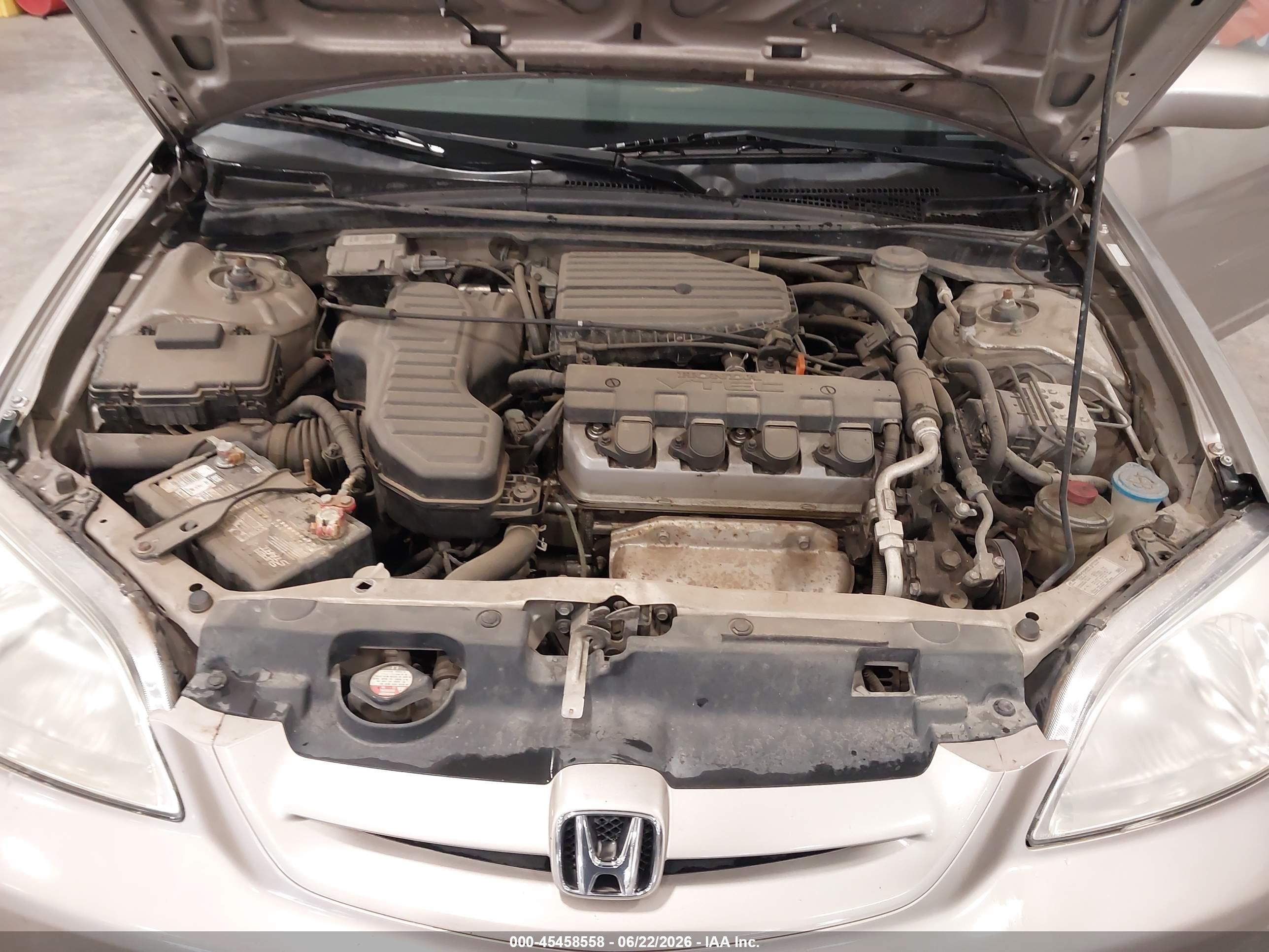 2002 Honda Civic Ex Champagne vin: 1HGEM22992L068012